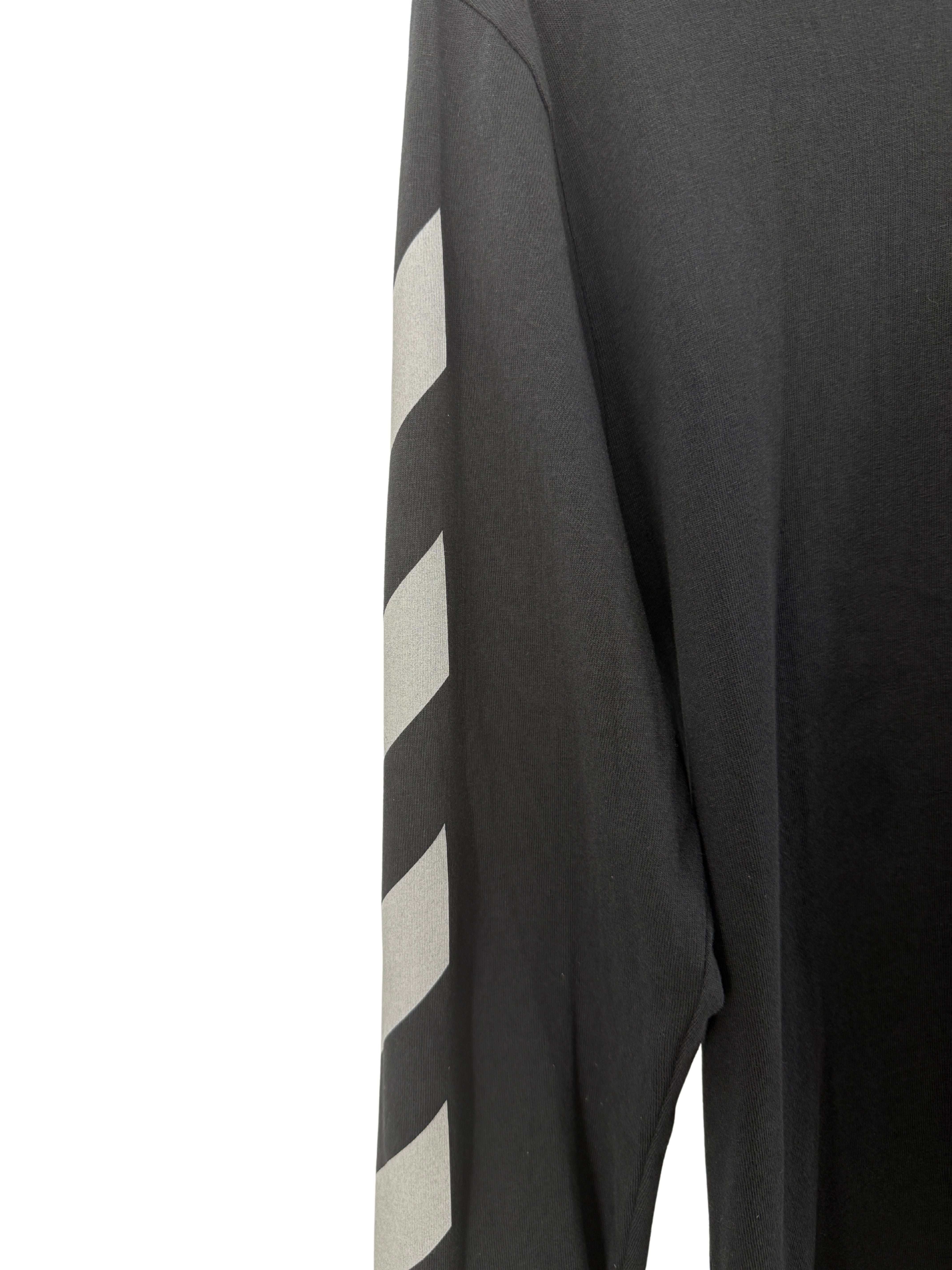 Off-White Diagonals Logo Long-Sleeved T-Shirt - Black