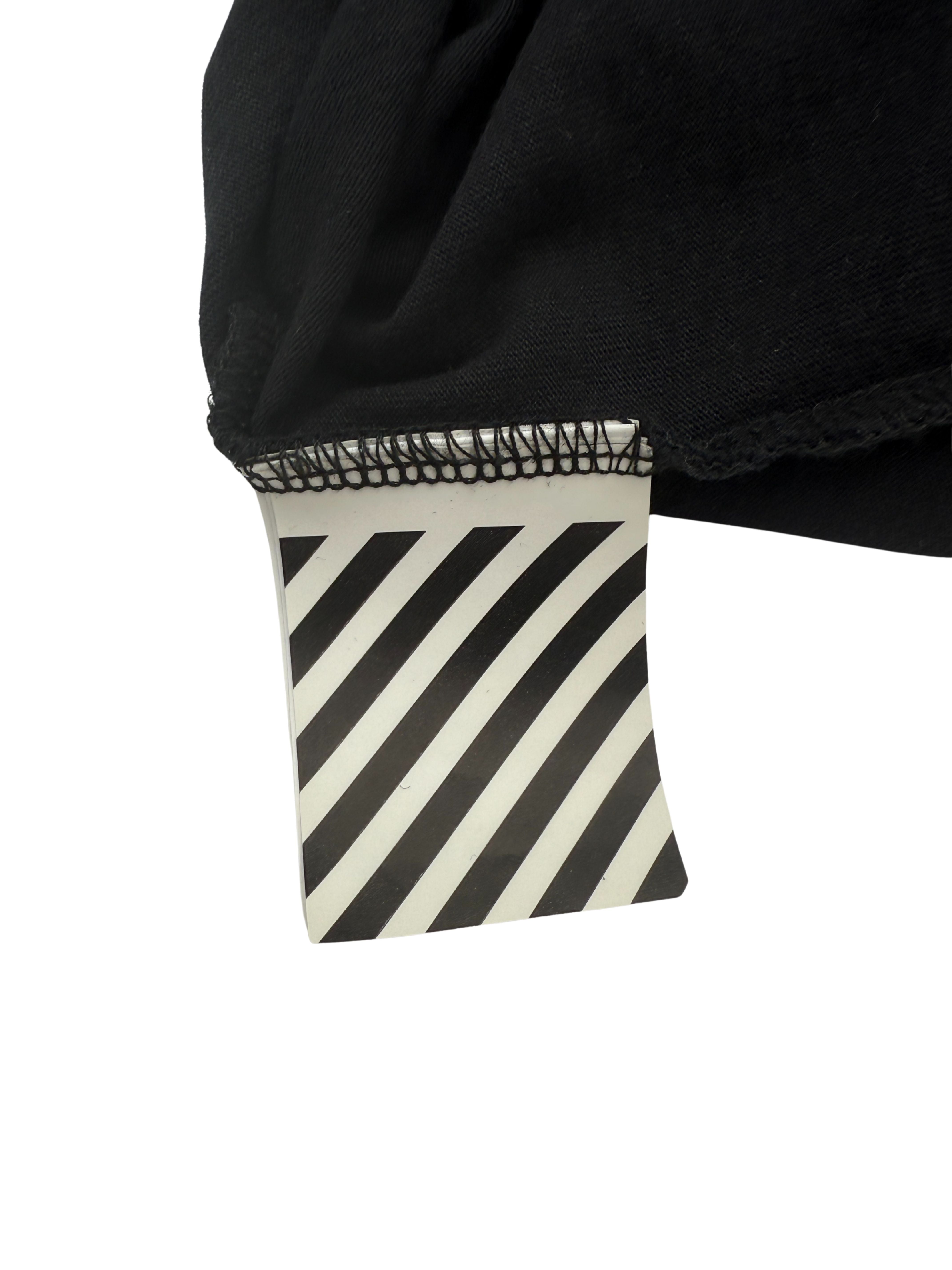Off-White Diagonals Logo Long-Sleeved T-Shirt - Black