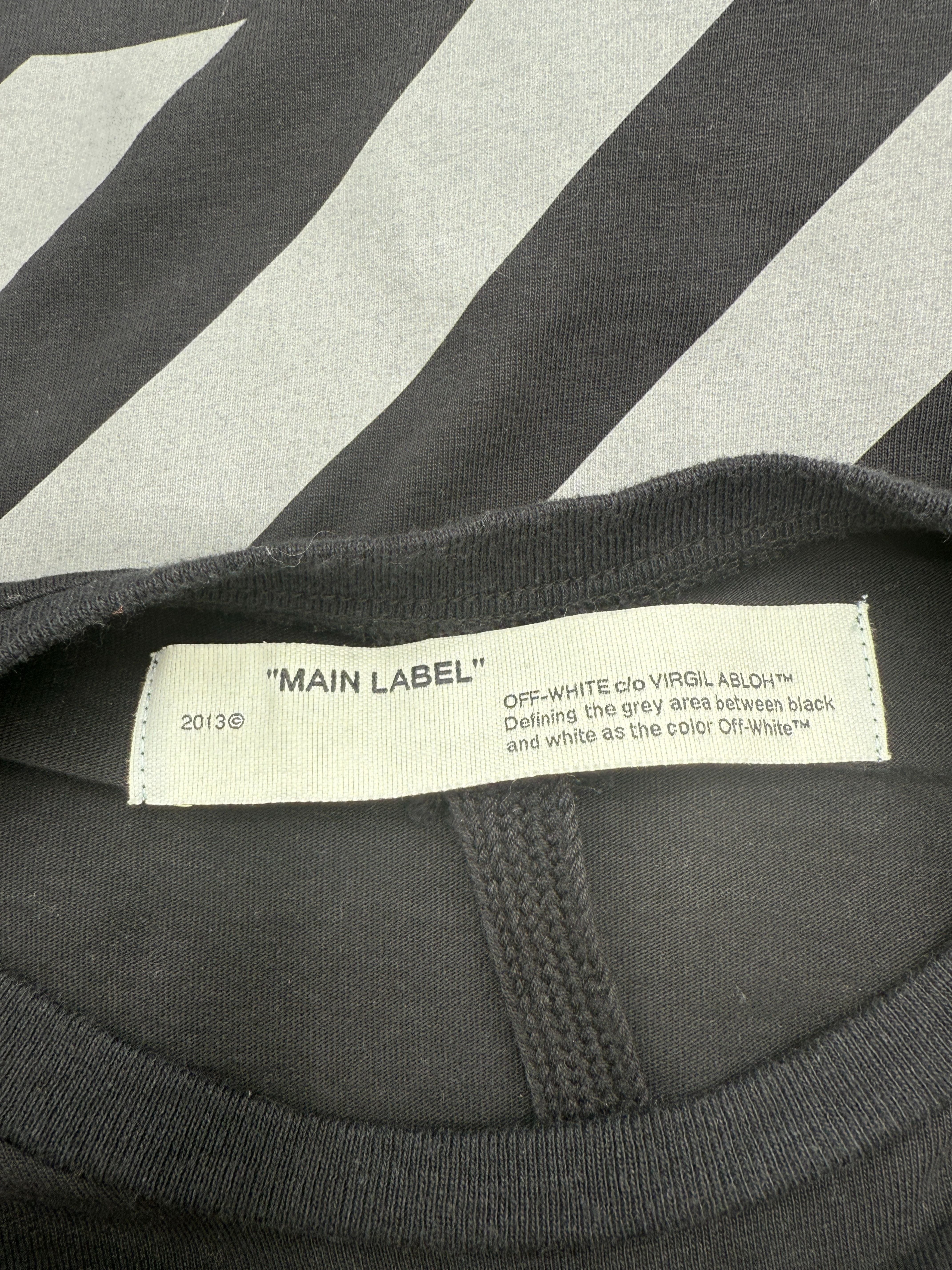 Off-White Diagonals Logo Long-Sleeved T-Shirt - Black
