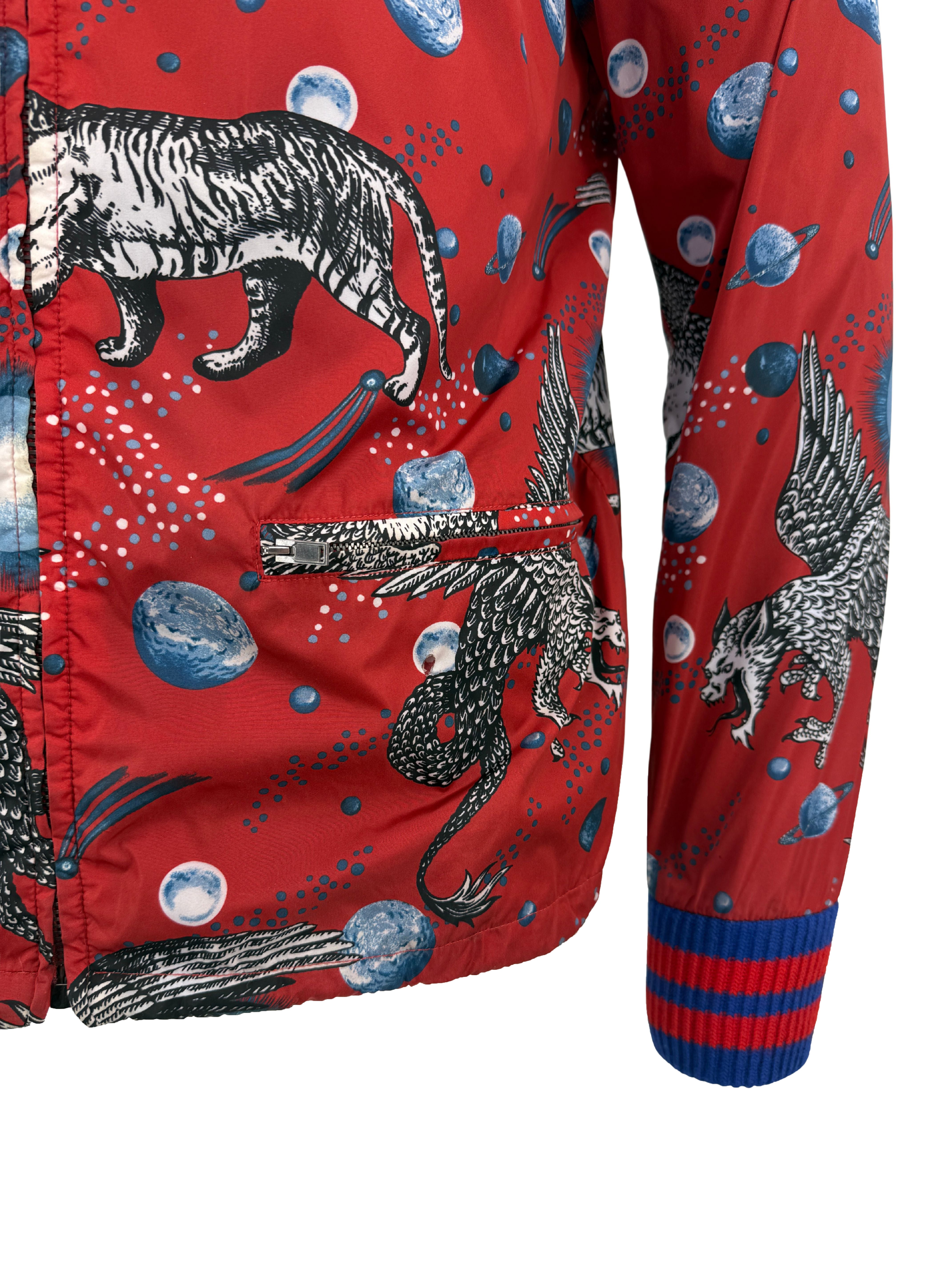 Gucci Space Animals Windbreaker Jacket - Red