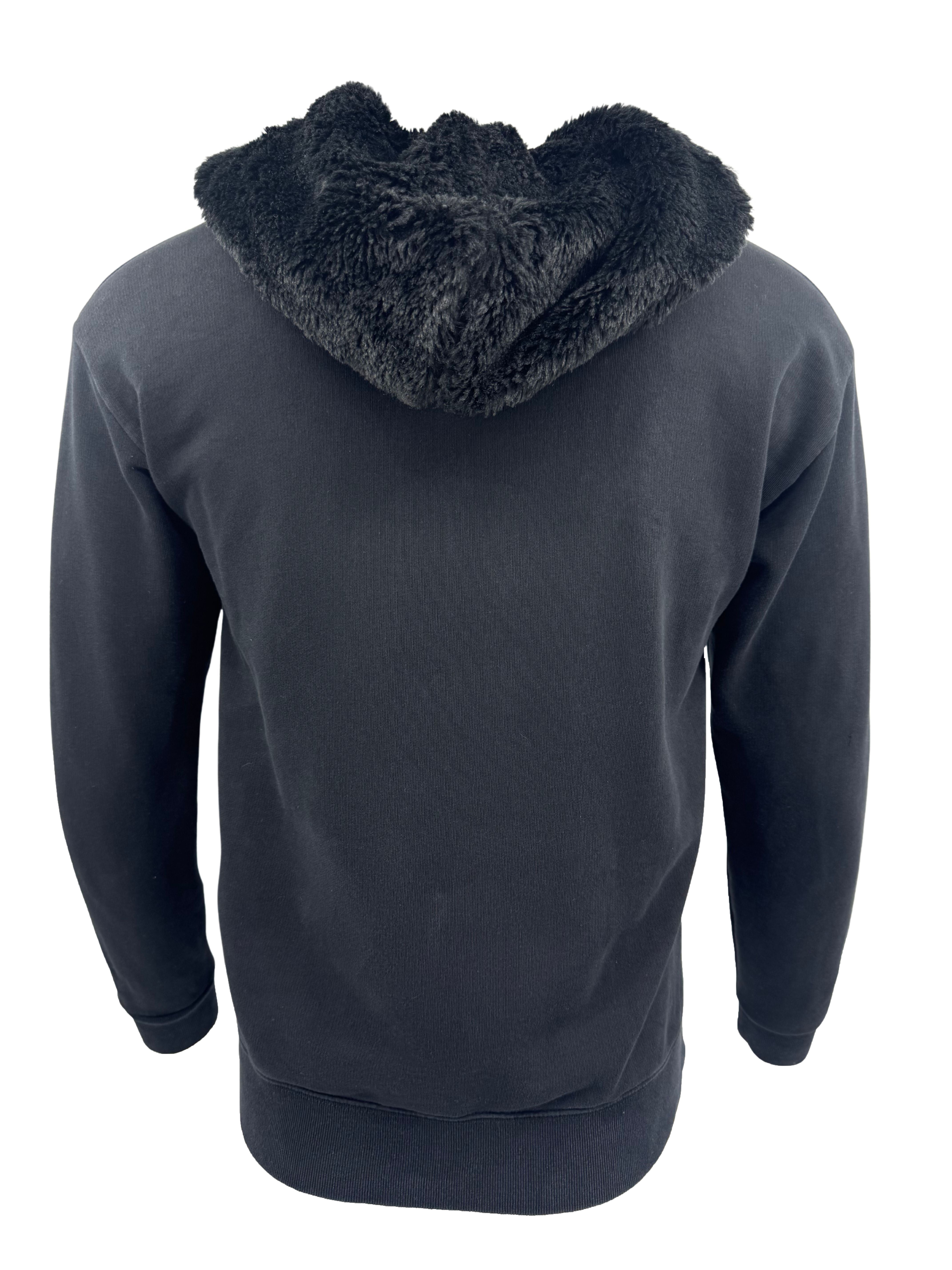 Givenchy Lion Faux Fur Hoodie - Black Givenchy