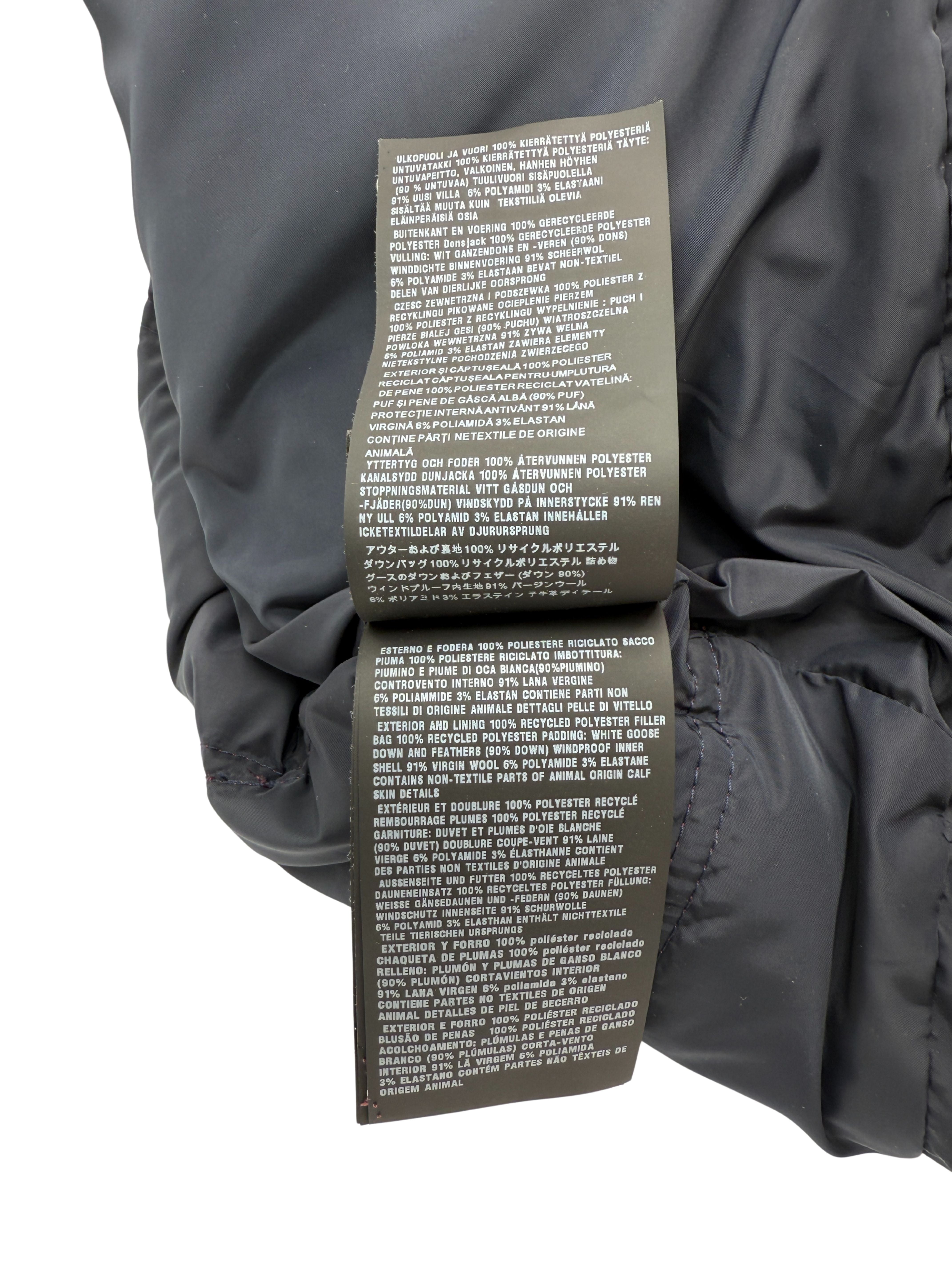 Prada Plaque Down Jacket - Burgundy