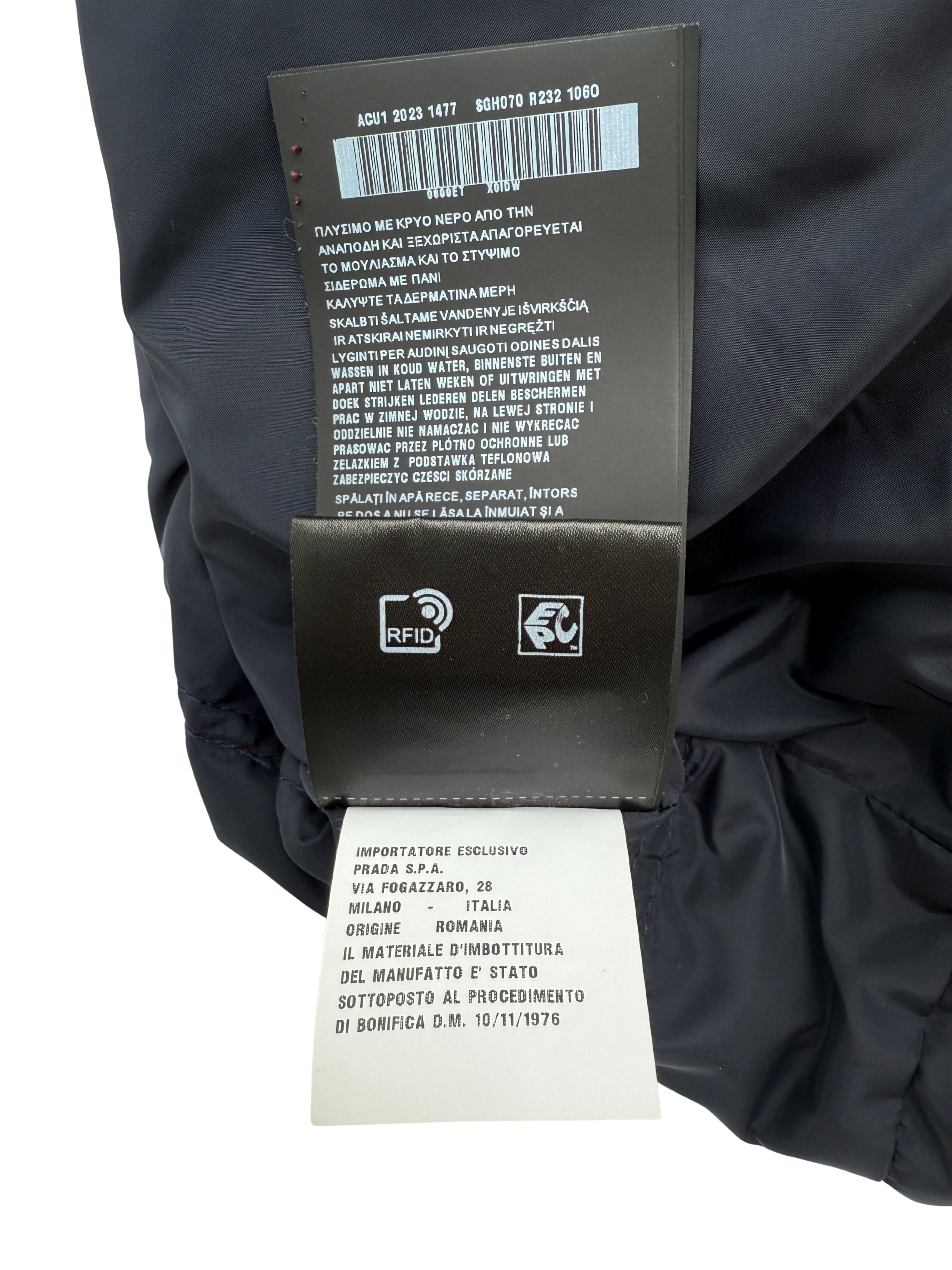 Prada Plaque Down Jacket - Burgundy