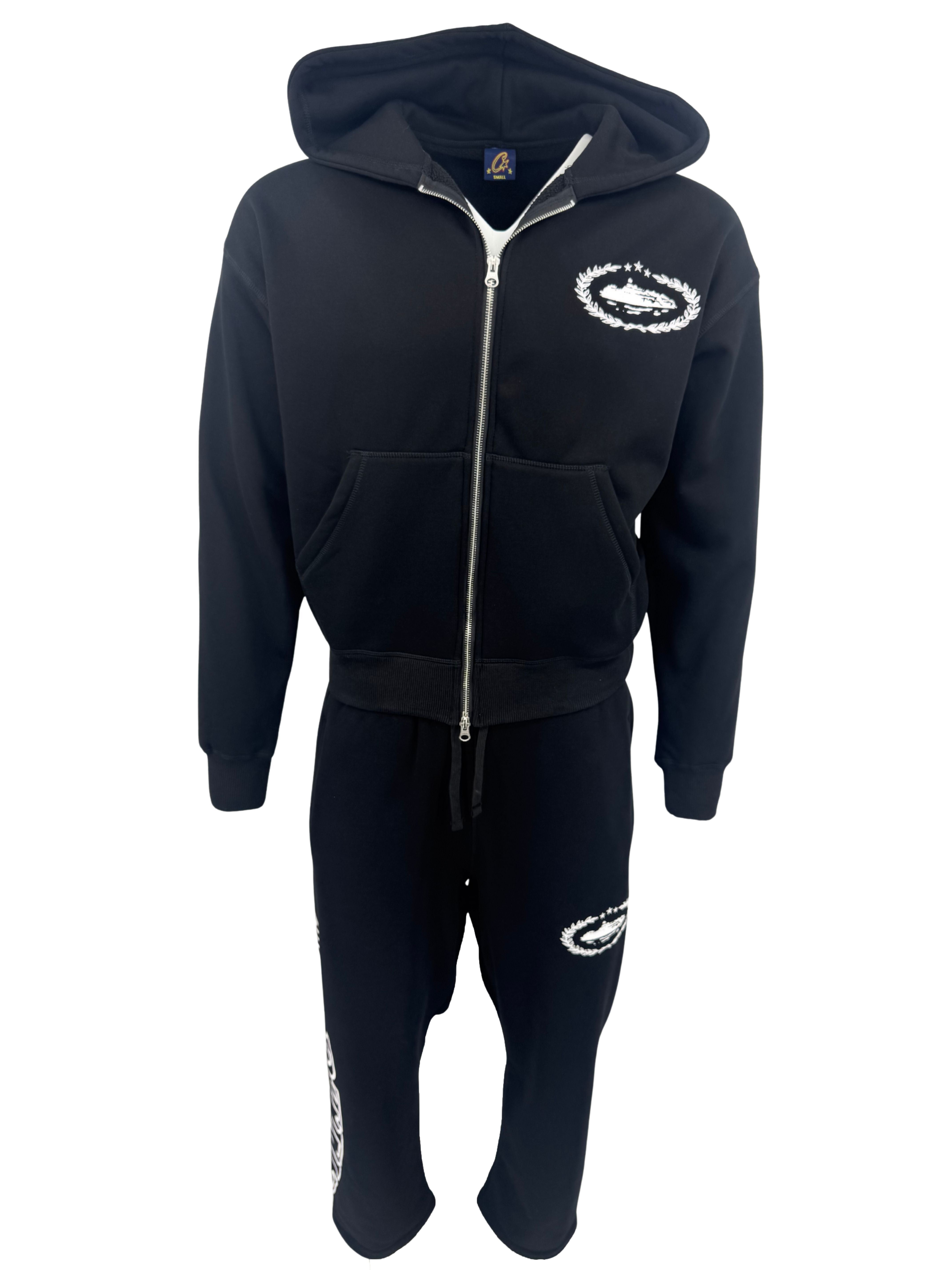 Corteiz Superior Royale Straight Leg Tracksuit - Black (Unused)