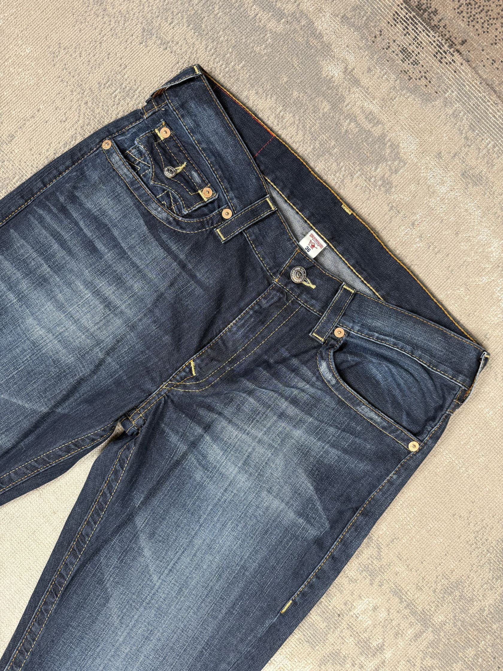True Religion Horseshoe Big T Slim Jeans - Dark Denim True Religion