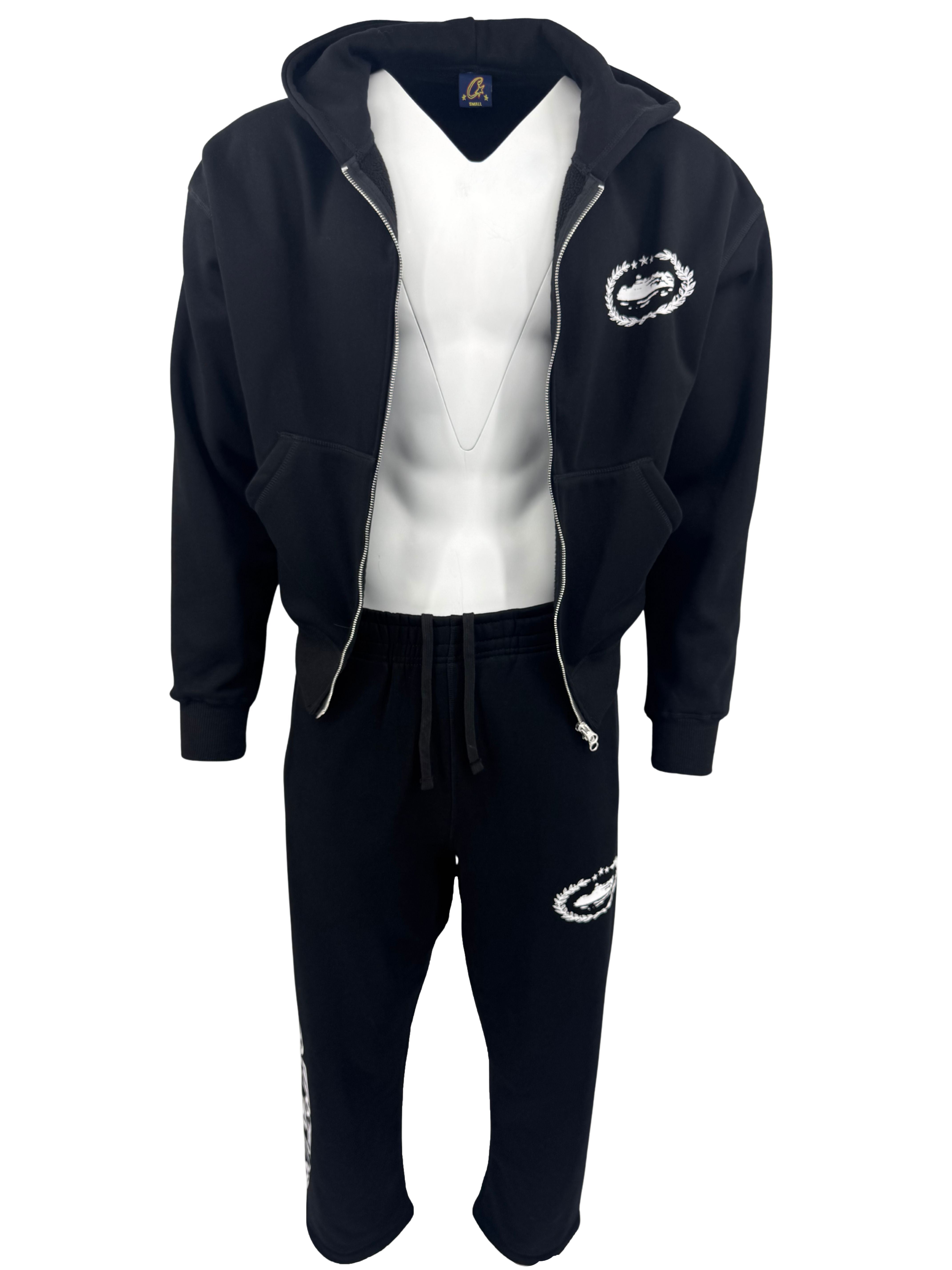 Corteiz Superior Royale Straight Leg Tracksuit - Black (Unused)