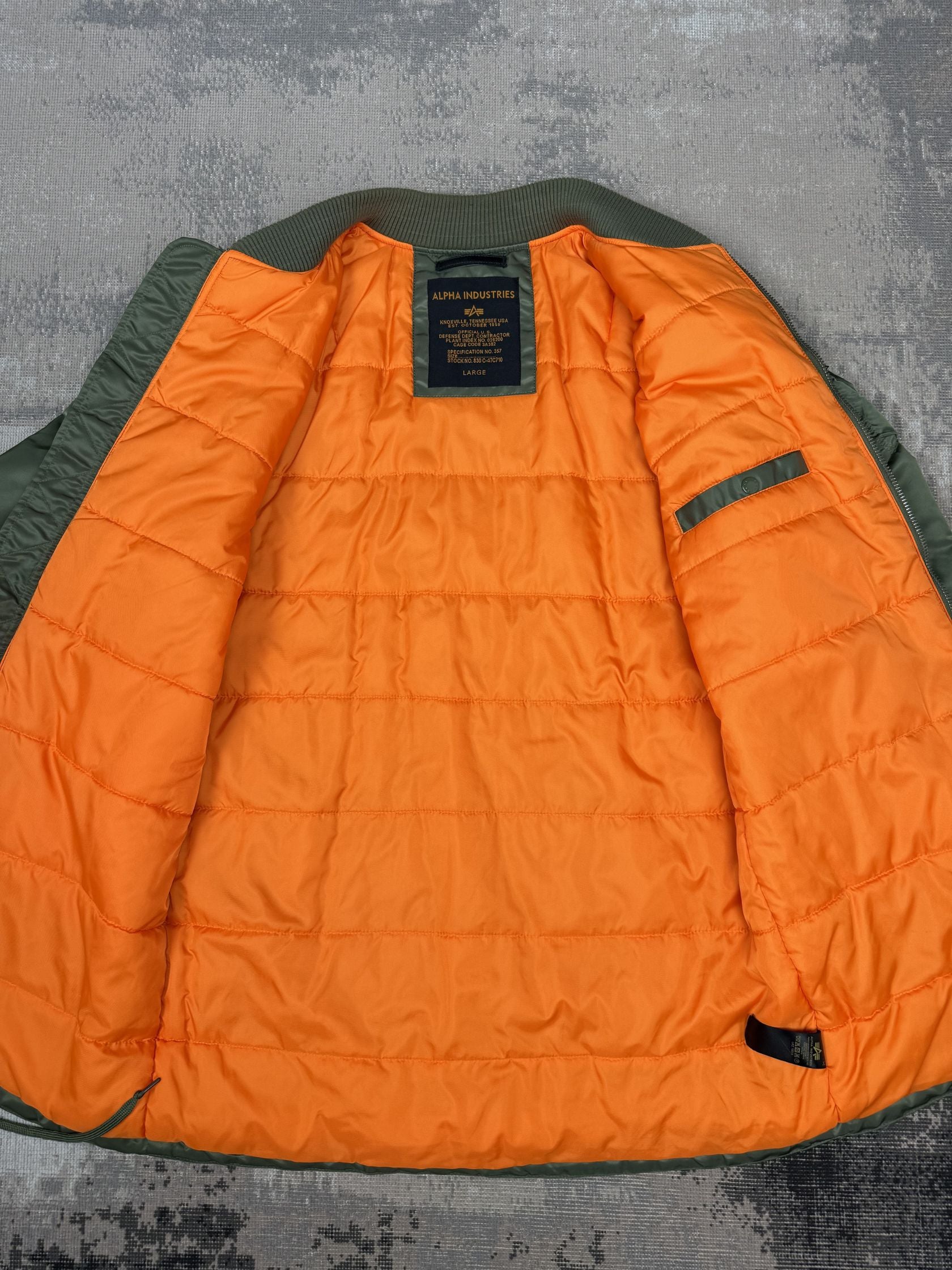 Alpha Industries MA-1 VF 59 Long Flight Jacket - Sage Green Alpha Industries