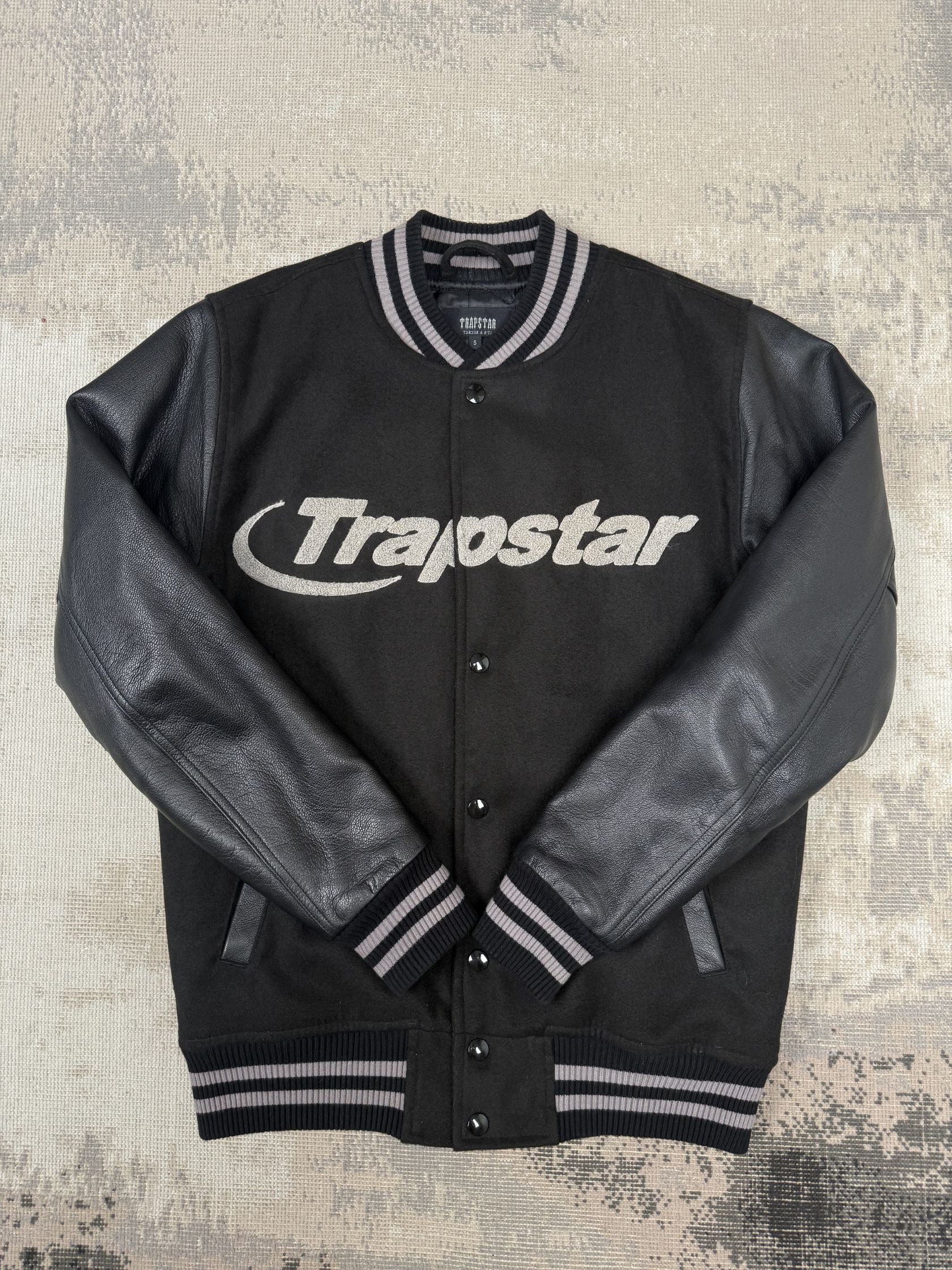 Trapstar Hyperdrive Varsity Jacket - Black Trapstar