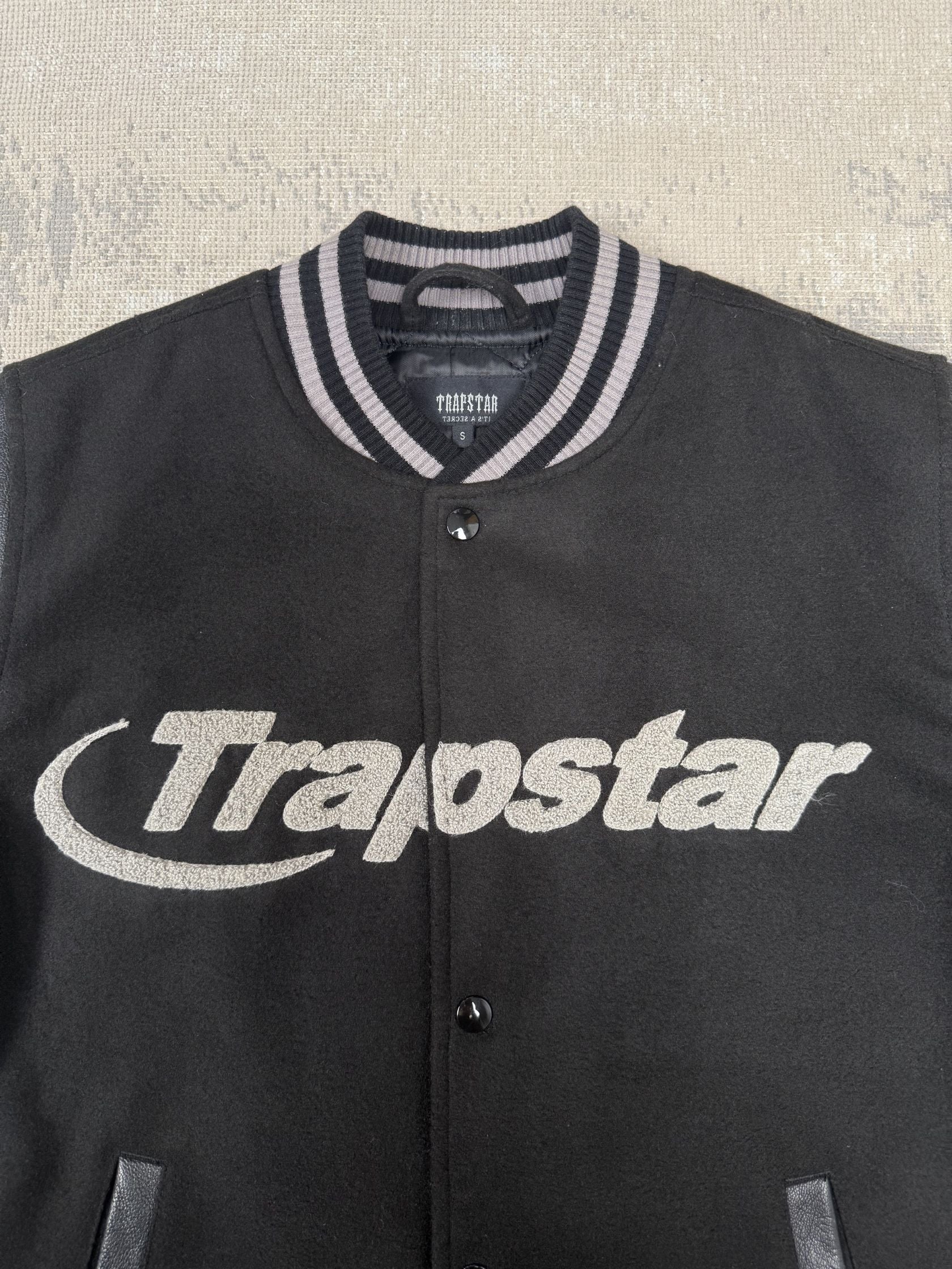 Trapstar Hyperdrive Varsity Jacket - Black Trapstar