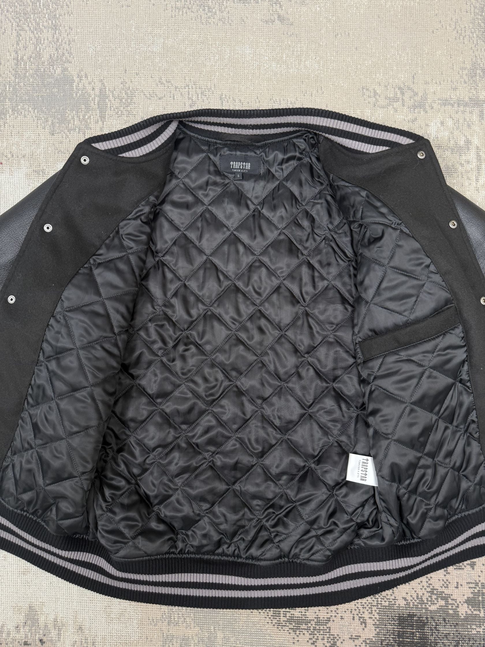 Trapstar Hyperdrive Varsity Jacket - Black Trapstar
