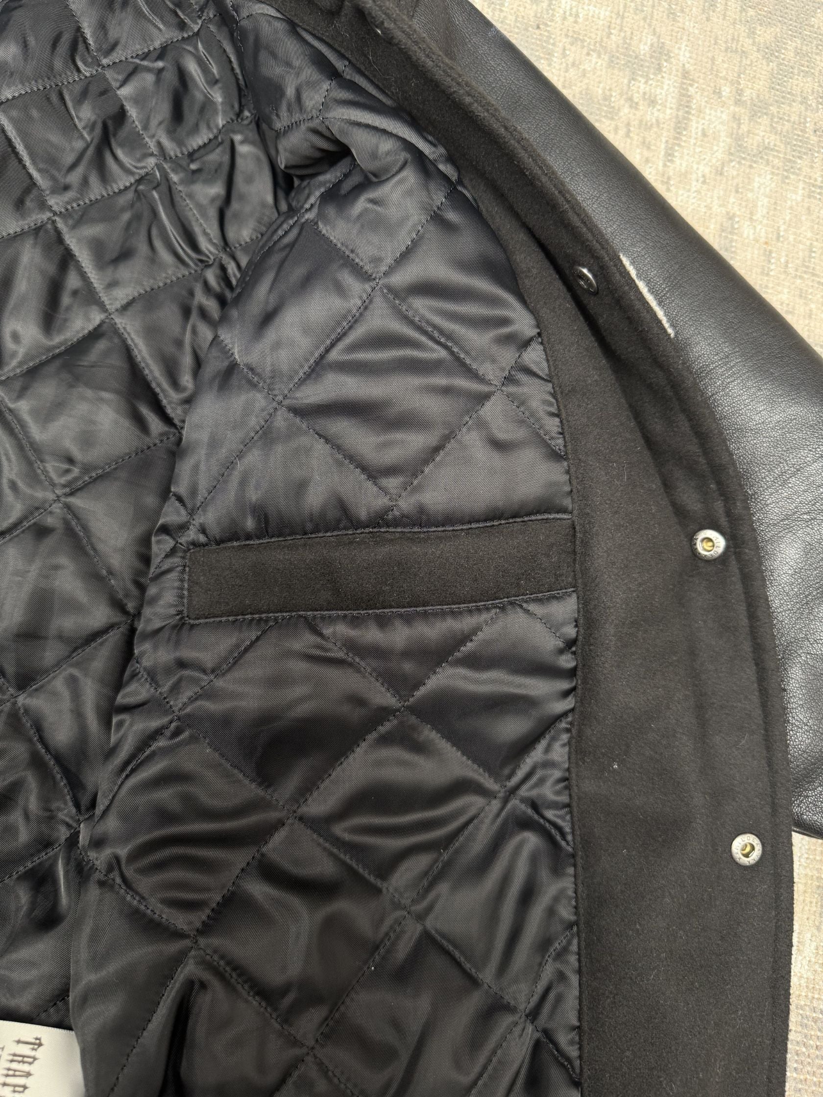 Trapstar Hyperdrive Varsity Jacket - Black Trapstar