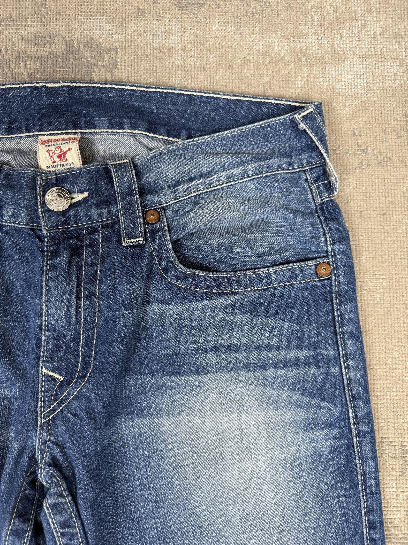 True Religion Horseshoe Straight Jeans - Blue Denim True Religion