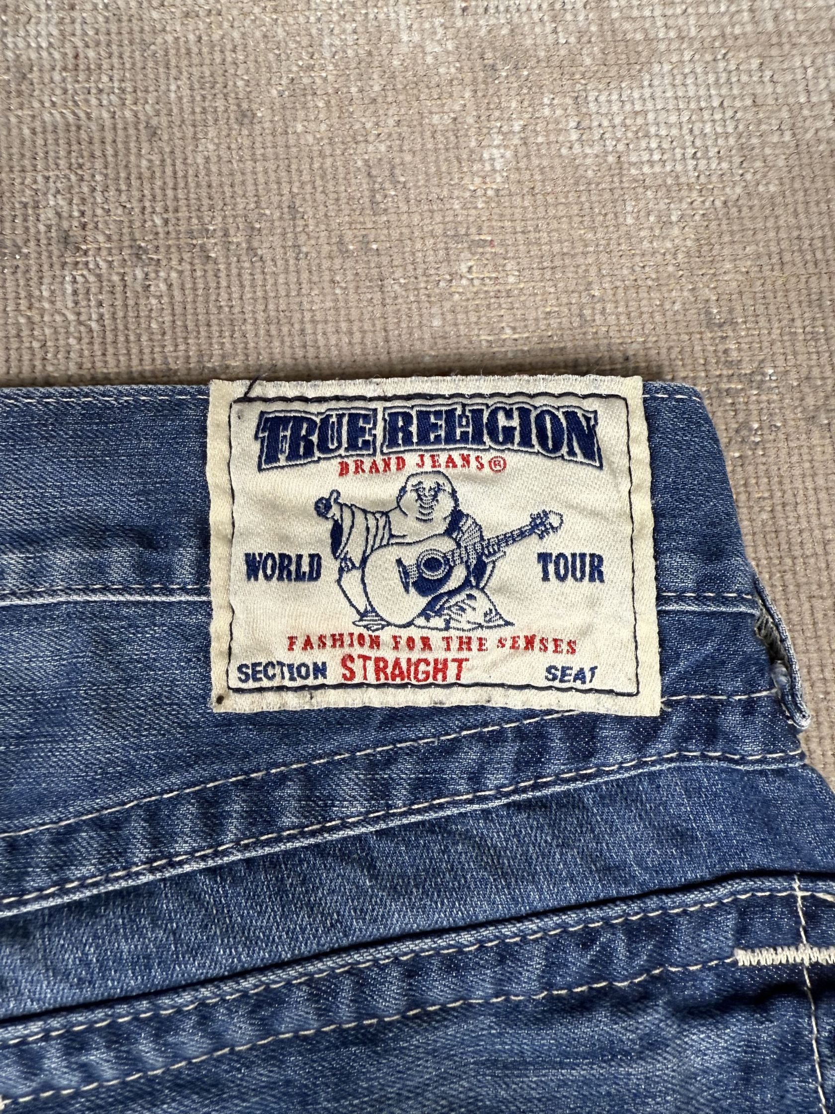 True Religion Horseshoe Straight Jeans - Blue Denim True Religion