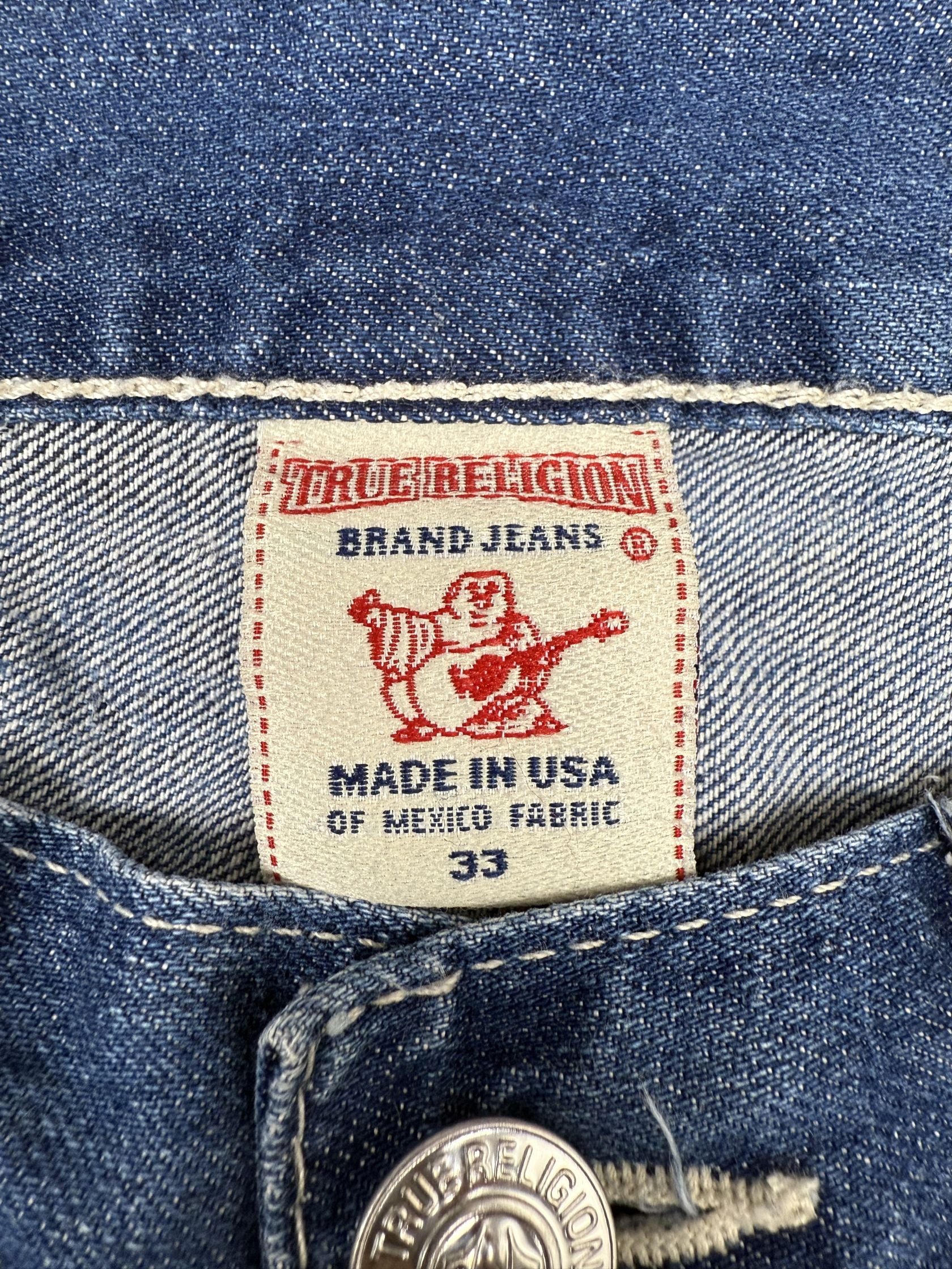 True Religion Horseshoe Straight Jeans - Blue Denim True Religion