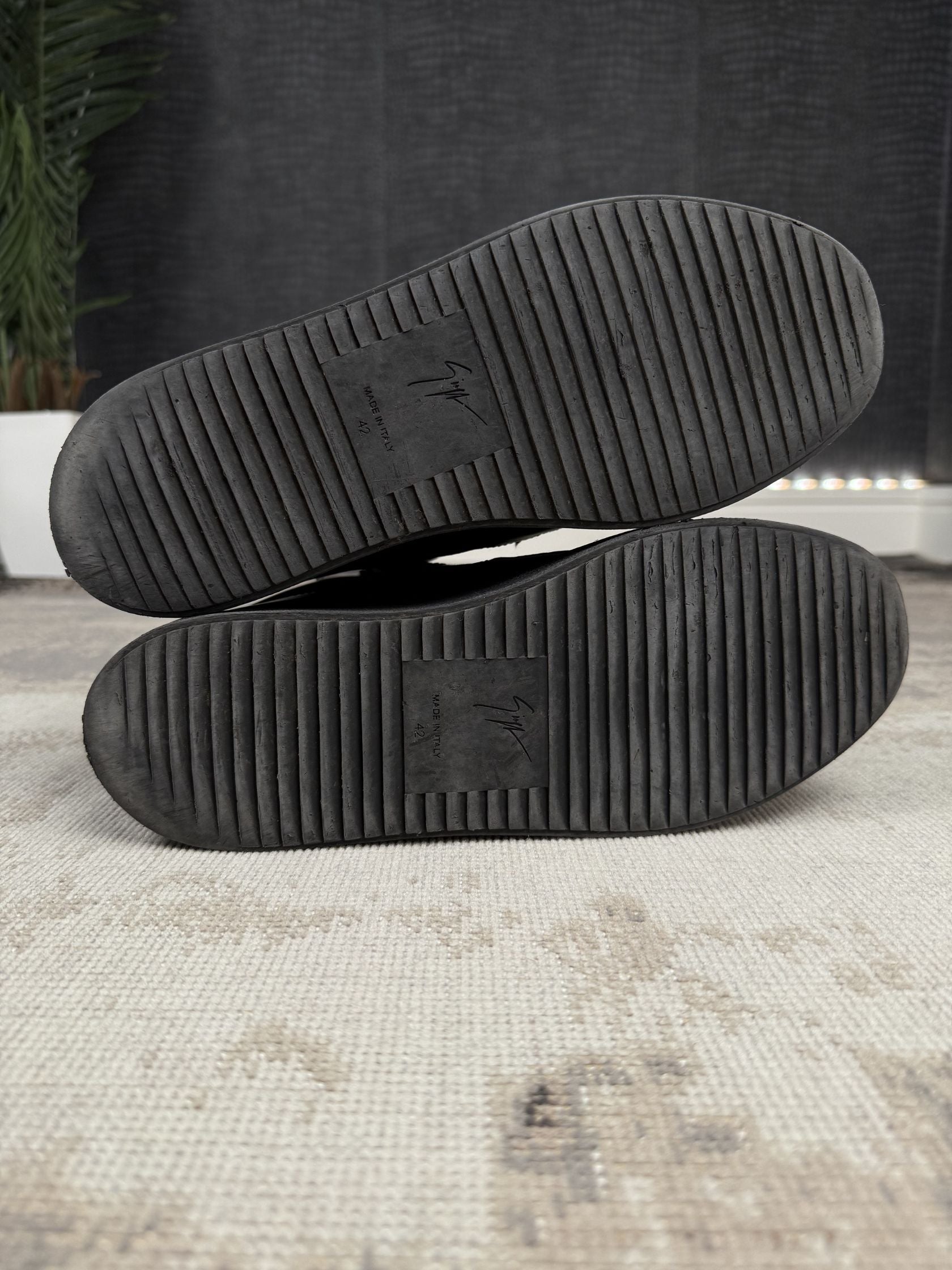 Giuseppe Zanotti Kriss Suede & Leather High-Top Trainers - Black Giuseppe Zanotti