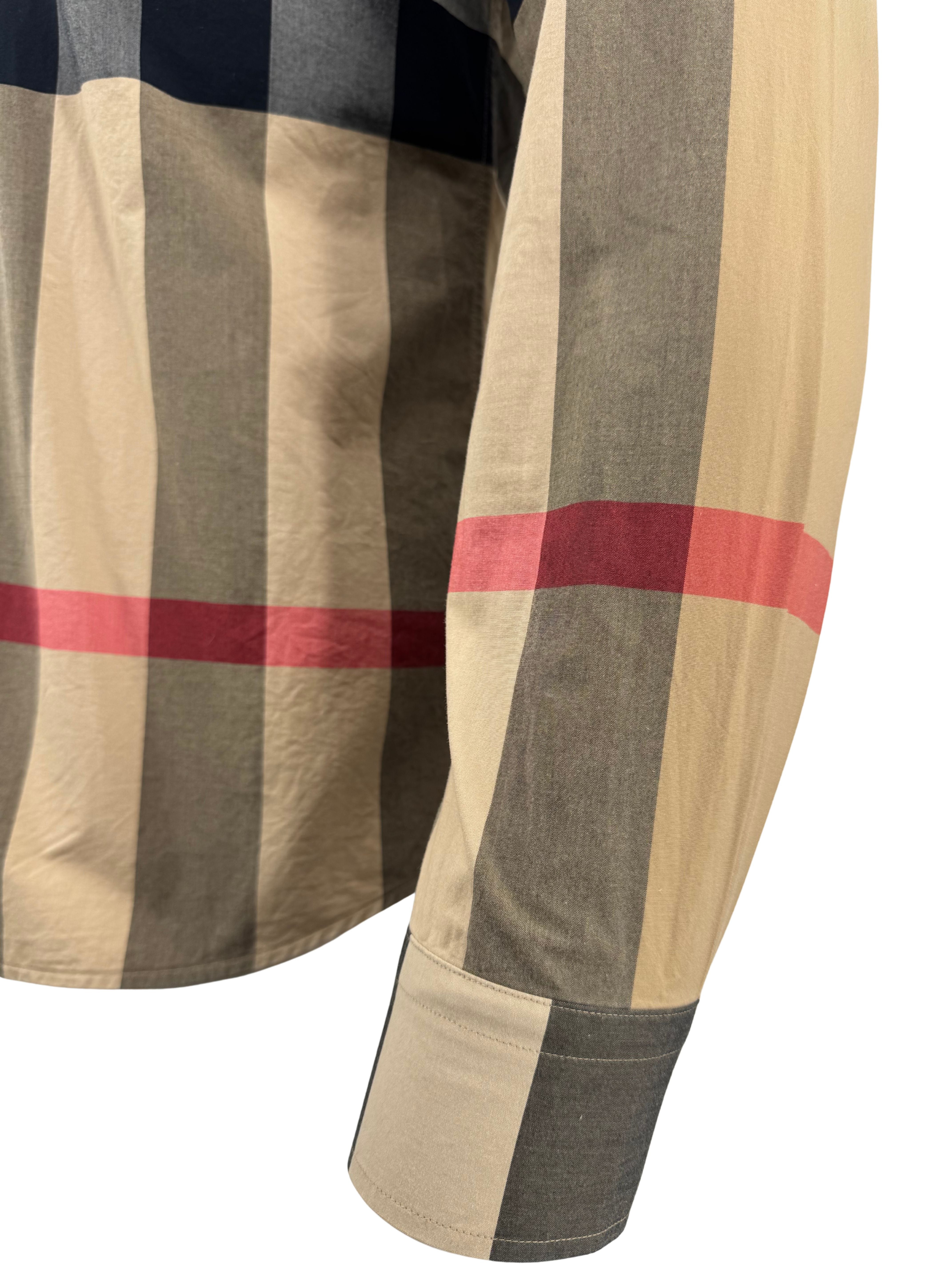 Burberry Somerton Check Long Sleeve Shirt - Beige Burberry