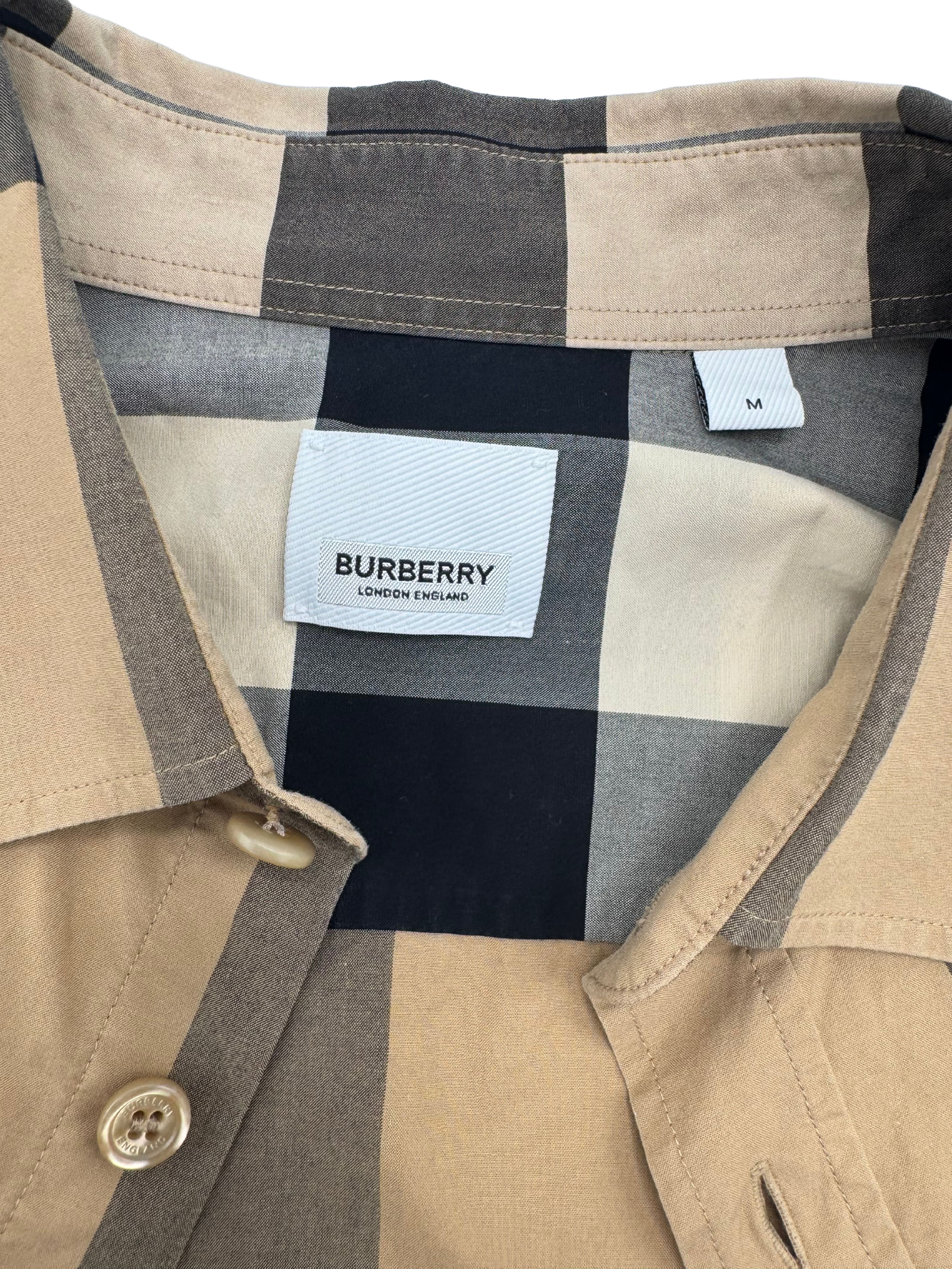 Burberry Somerton Check Long Sleeve Shirt - Beige Burberry
