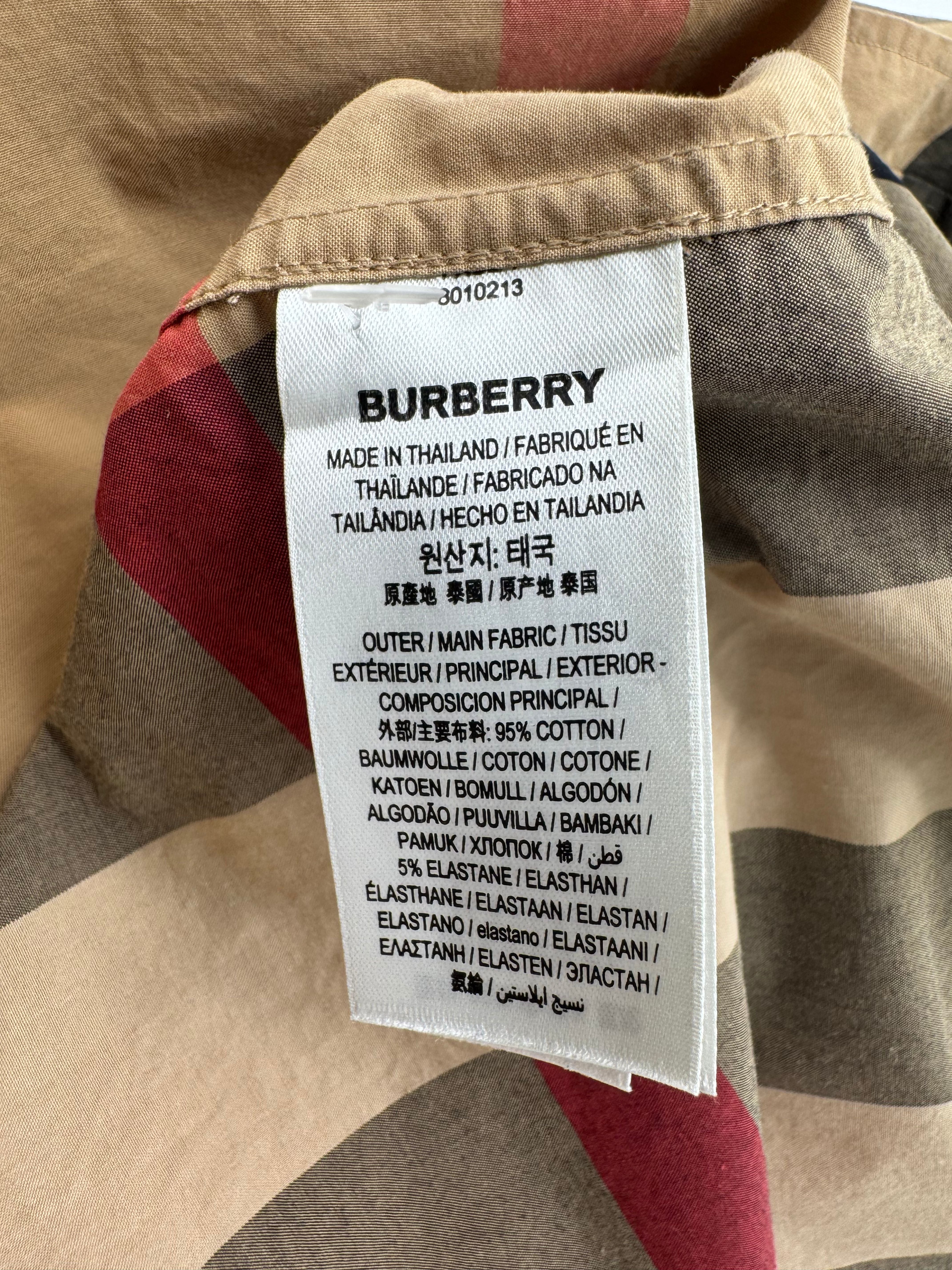 Burberry Somerton Check Long Sleeve Shirt - Beige Burberry