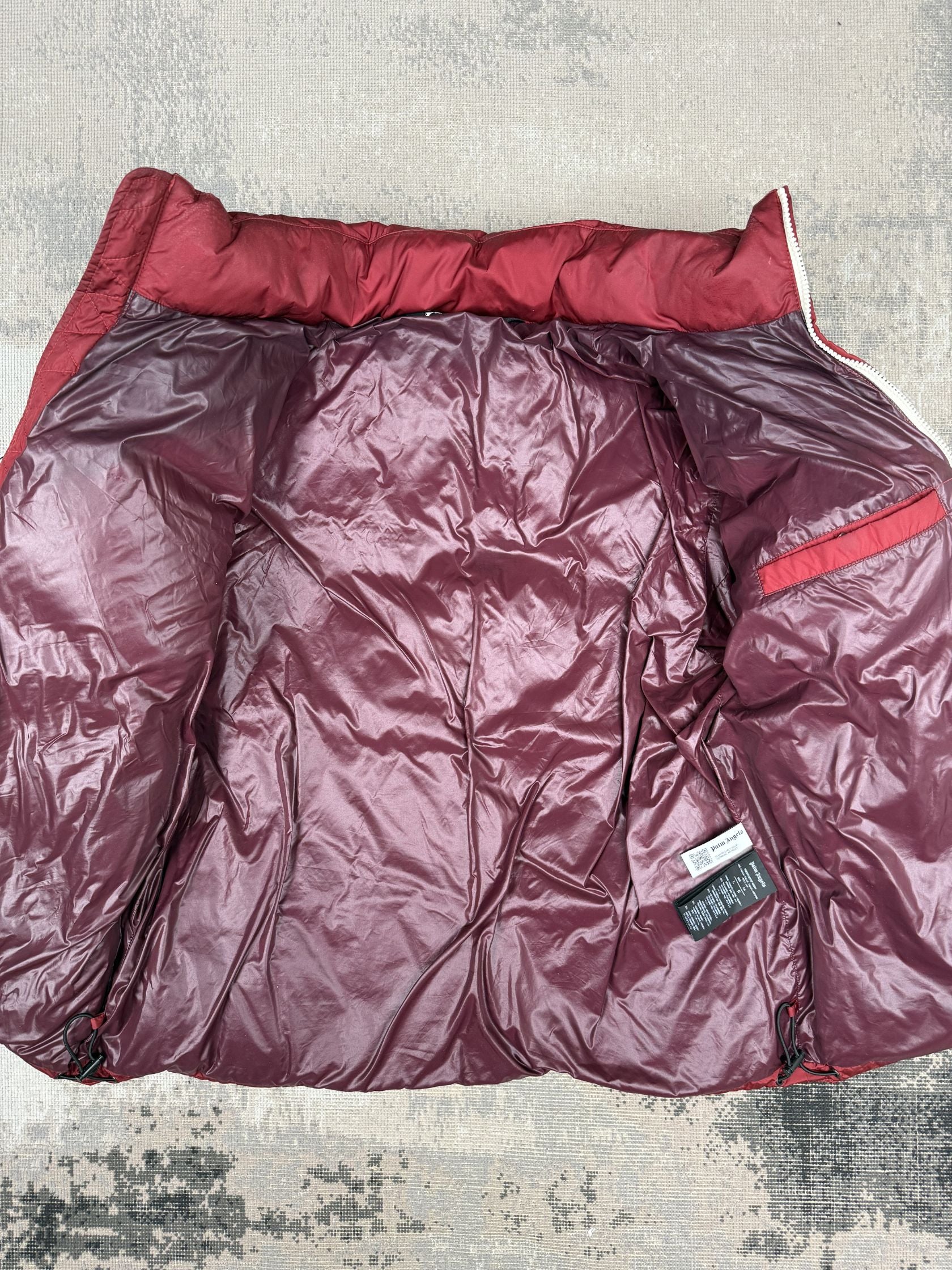 Palm Angels Track Puffer Jacket- Red Palm Angels