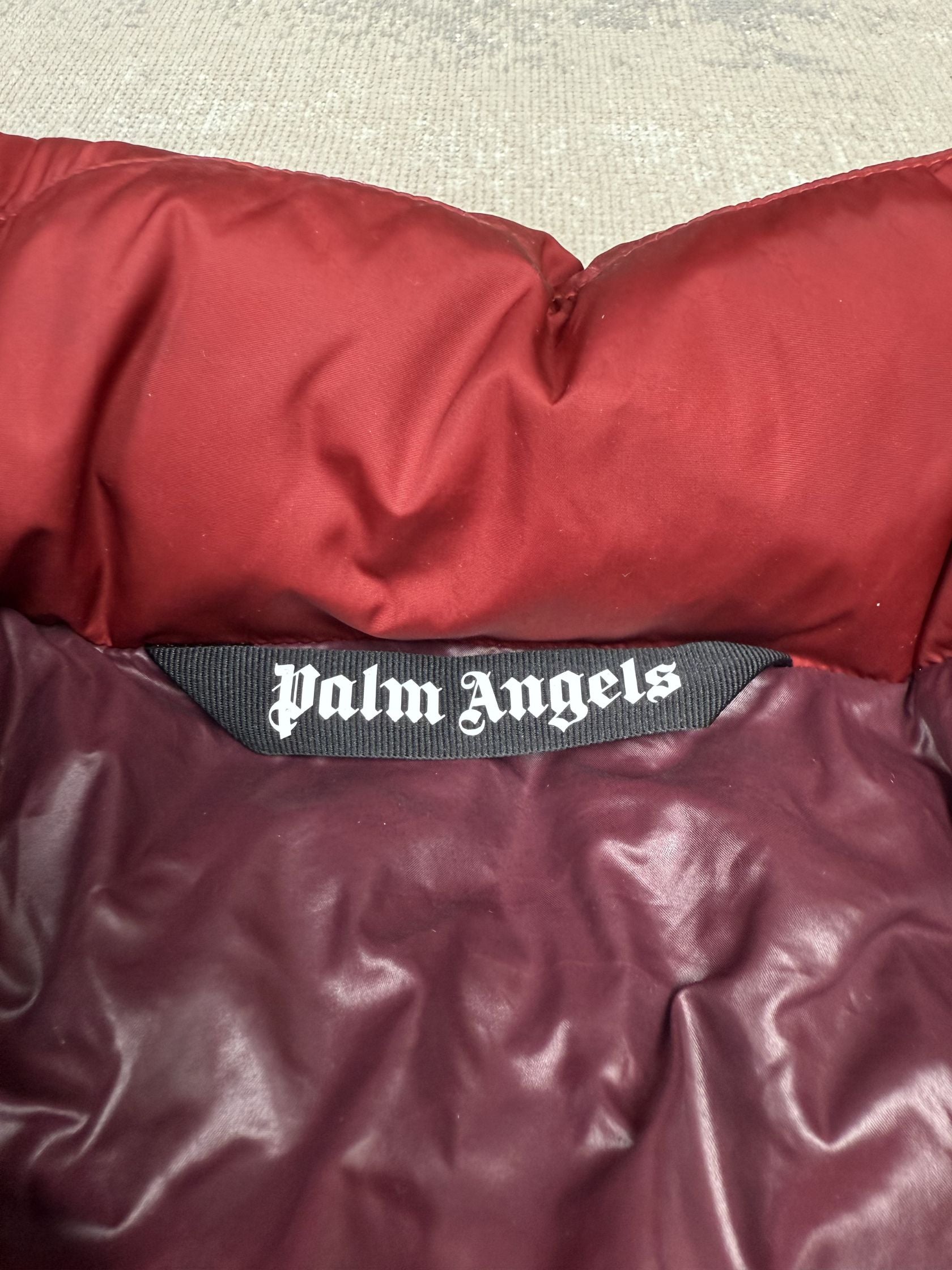 Palm Angels Track Puffer Jacket- Red Palm Angels
