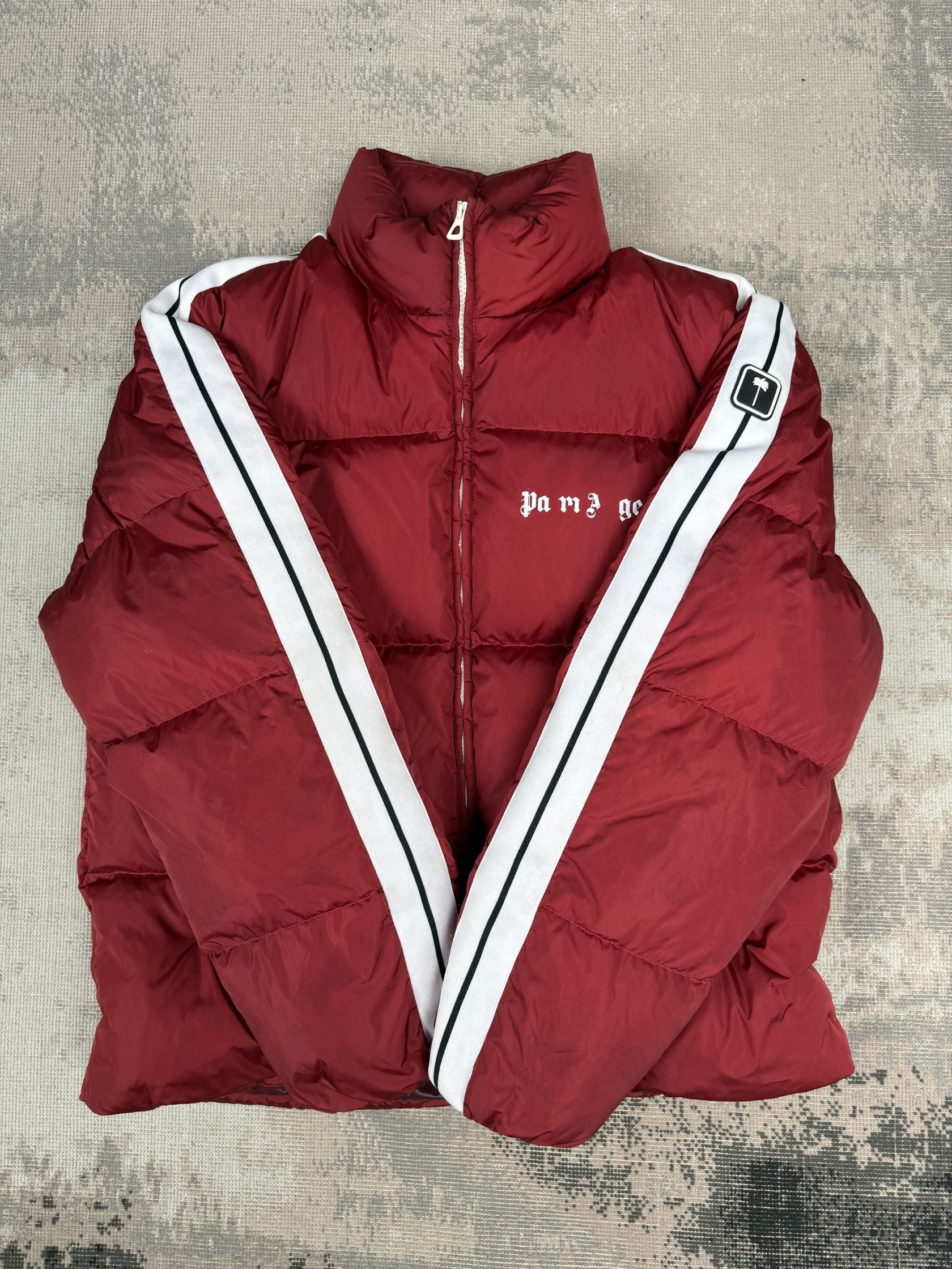 Palm Angels Track Puffer Jacket- Red Palm Angels
