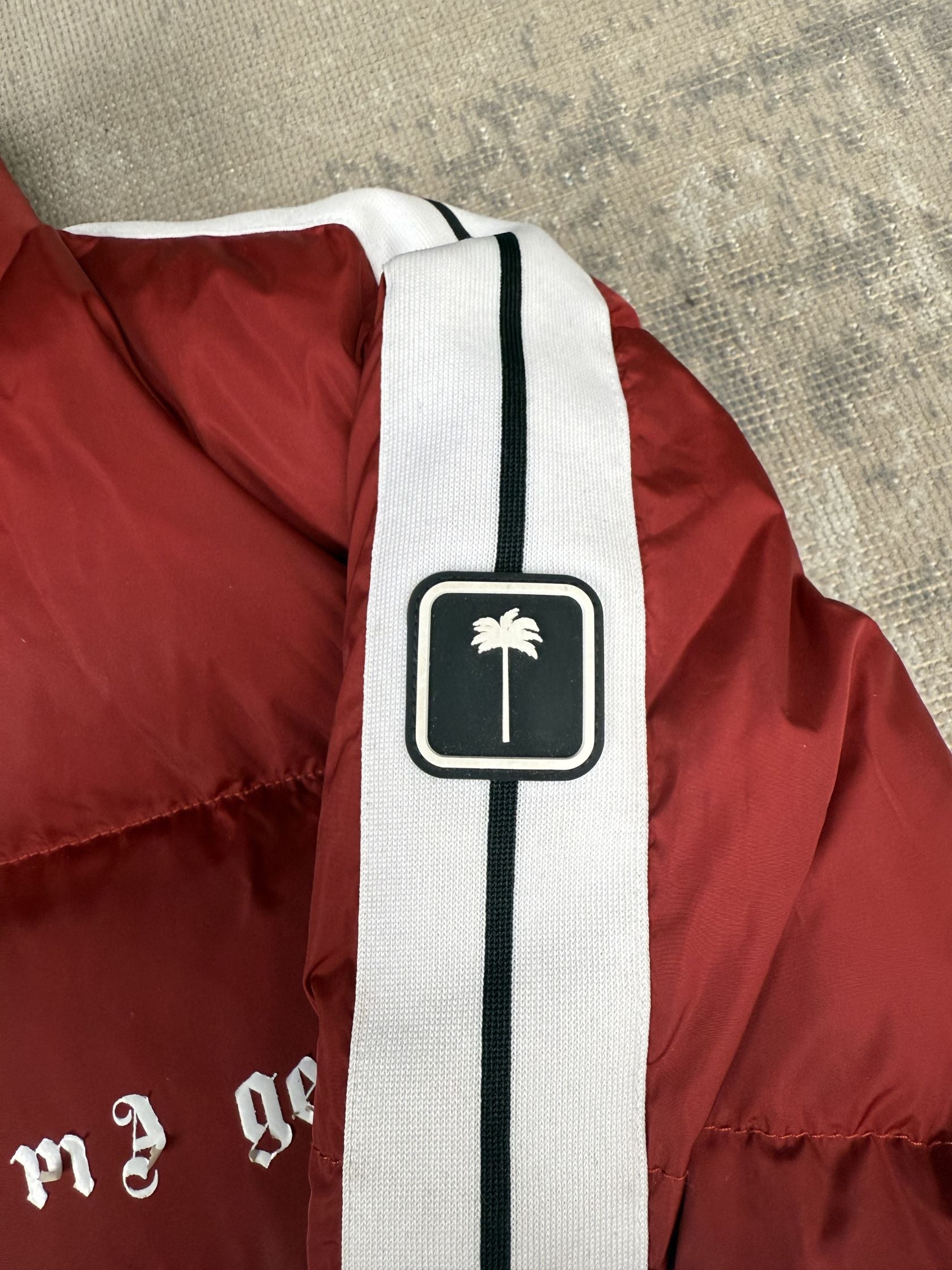 Palm Angels Track Puffer Jacket- Red Palm Angels