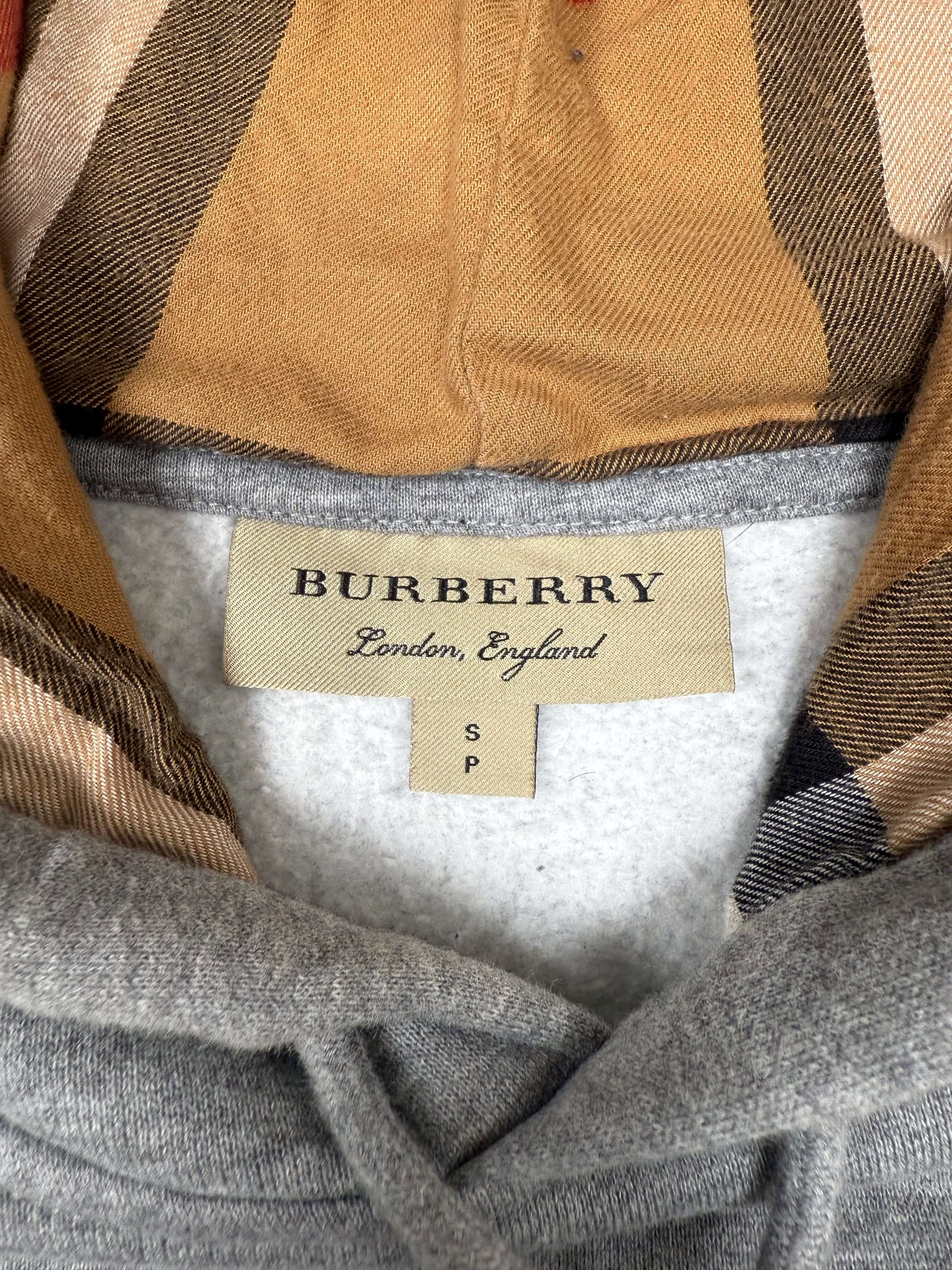 Burberry Embroidered EKD Cotton Hoodie - Grey Burberry