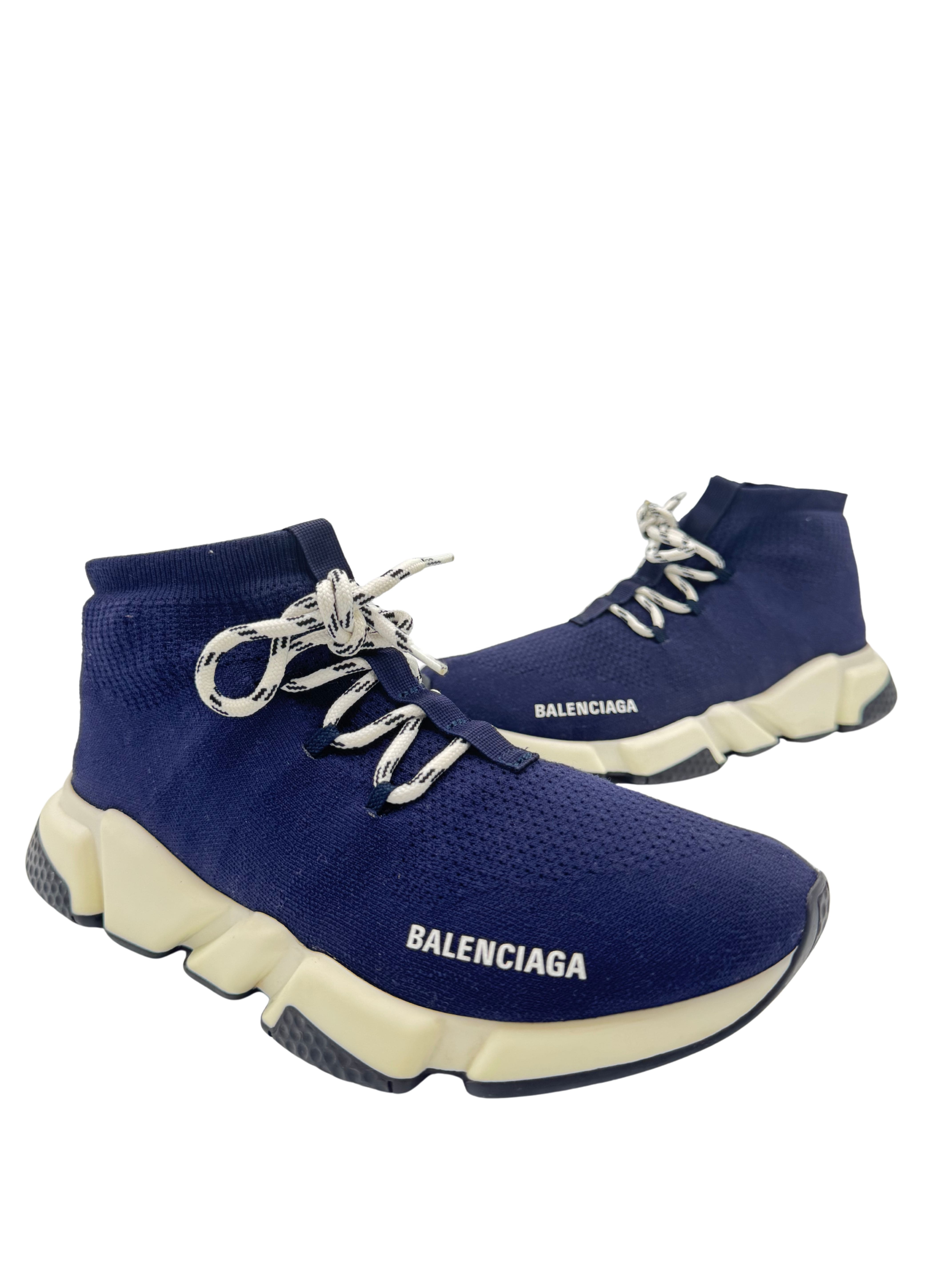 Balenciaga Speed Lace Trainer - Navy
