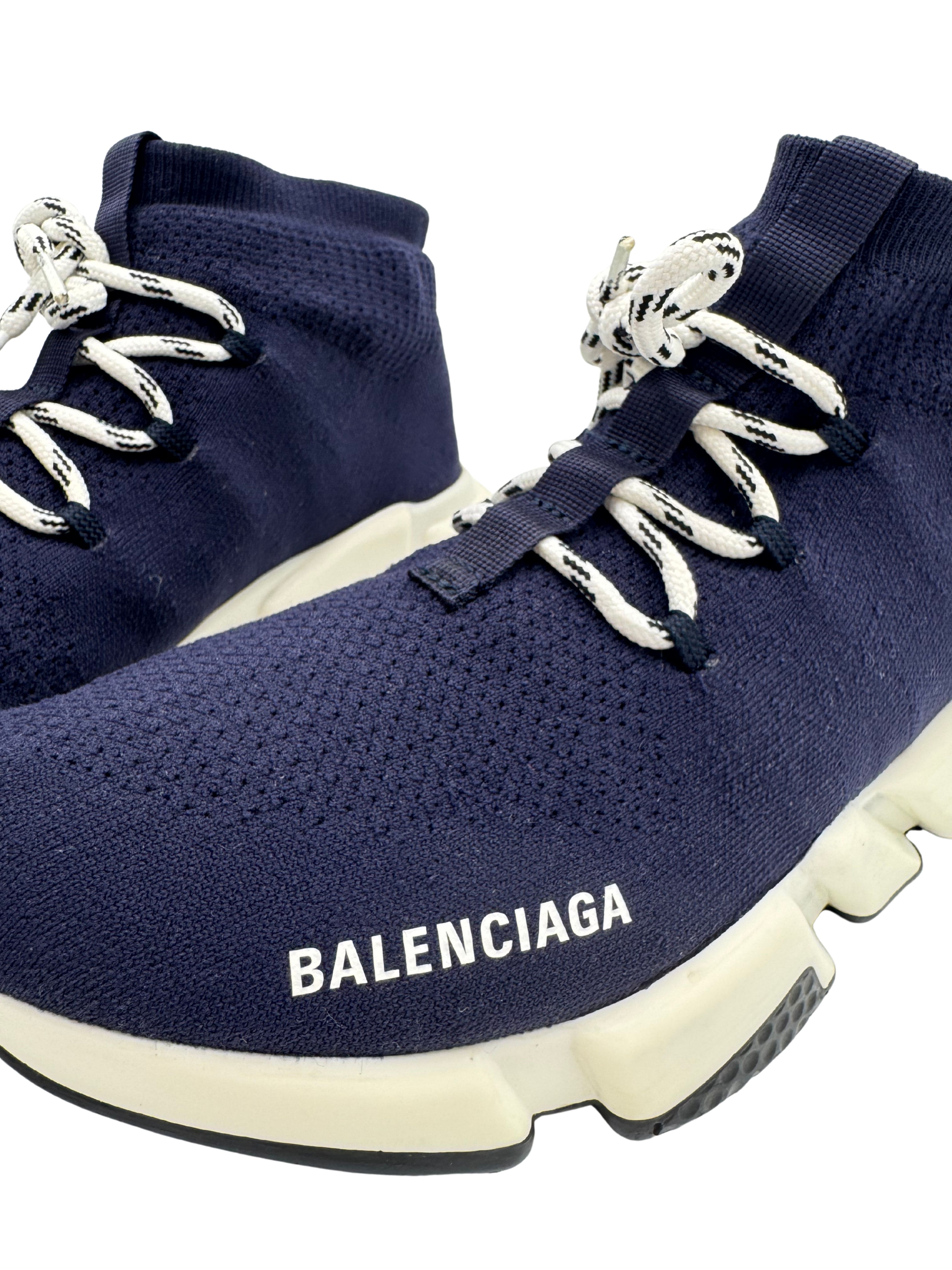 Balenciaga Speed Lace Trainer - Navy