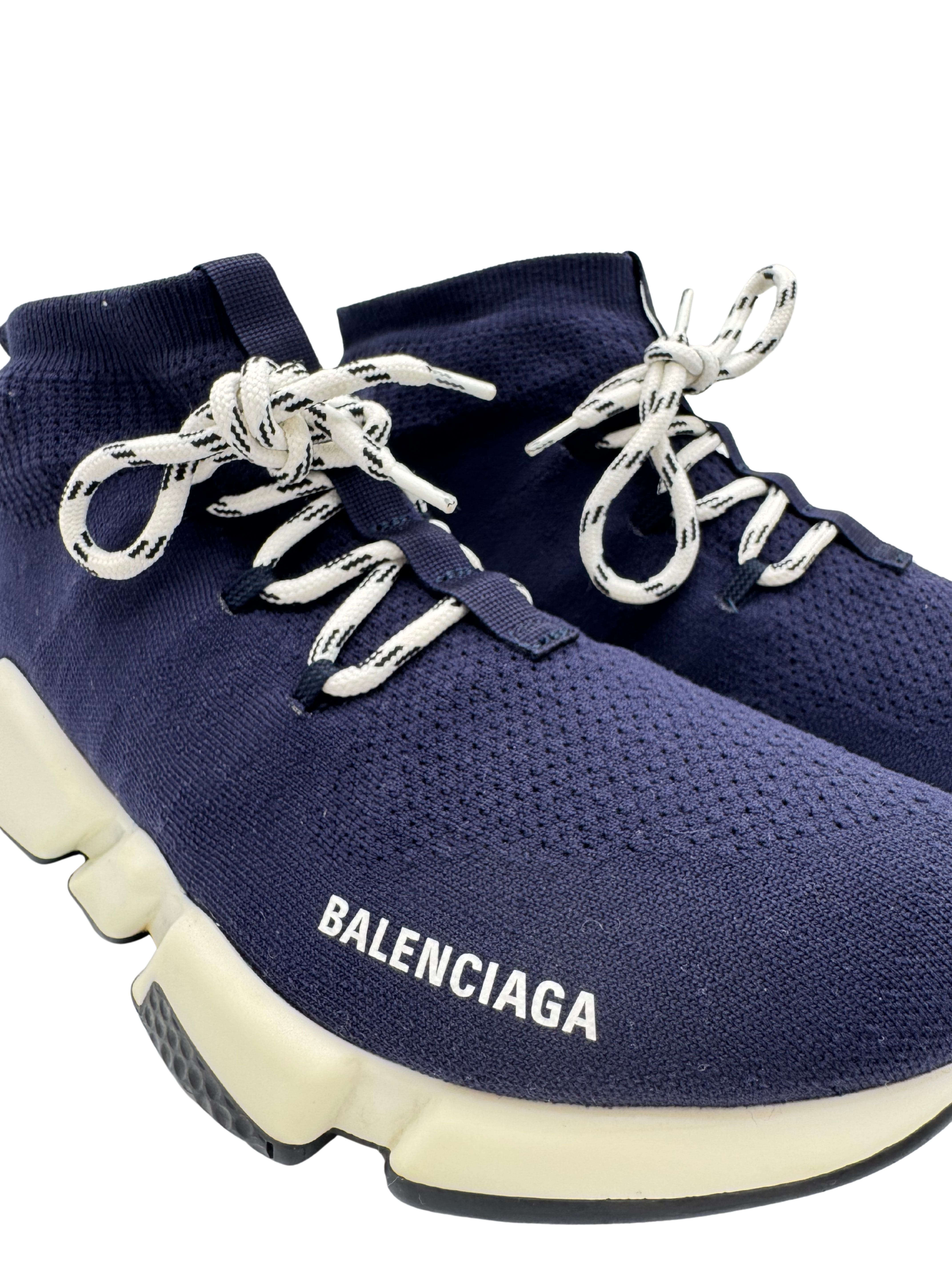 Balenciaga Speed Lace Trainer - Navy