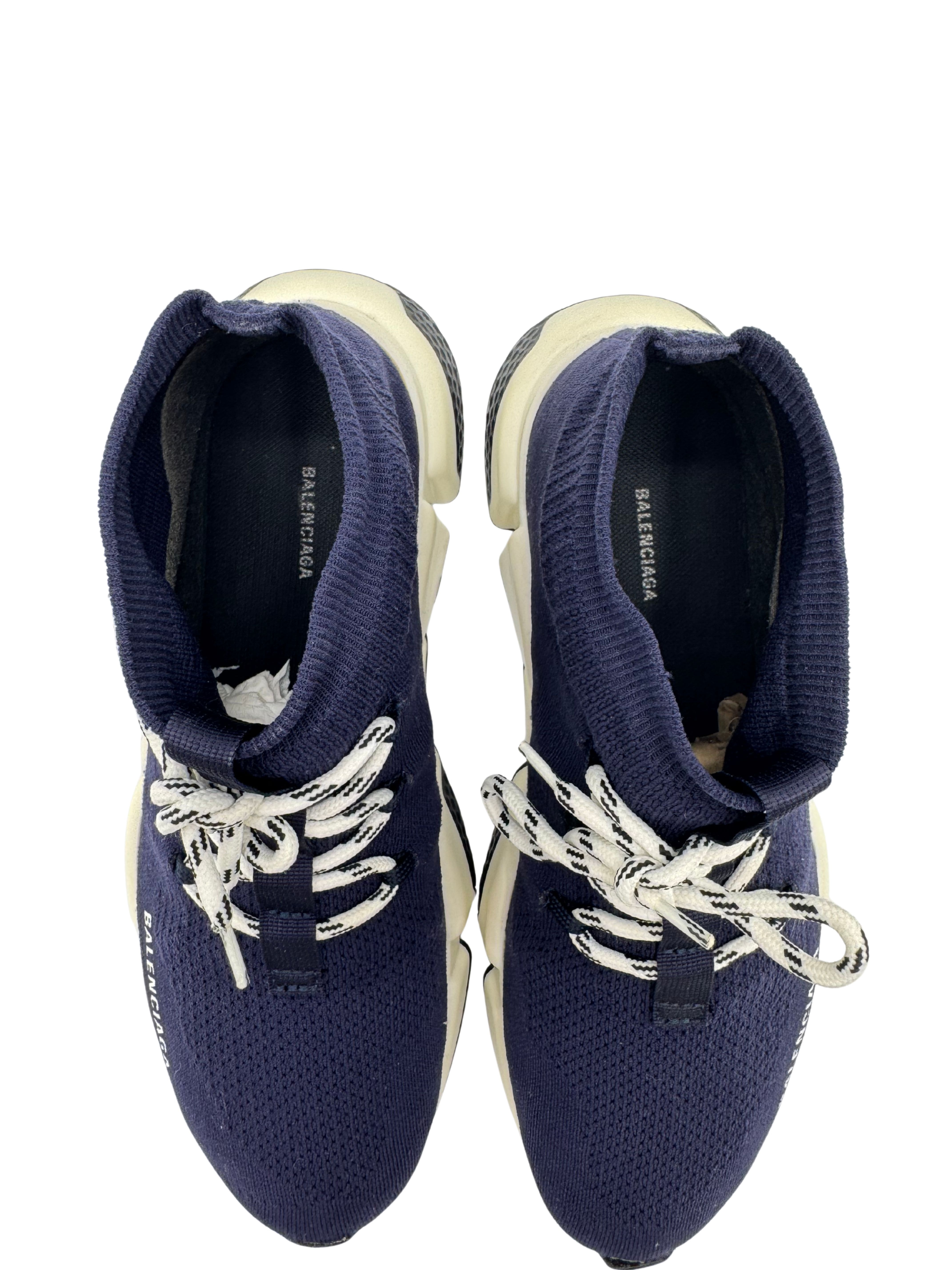 Balenciaga Speed Lace Trainer - Navy