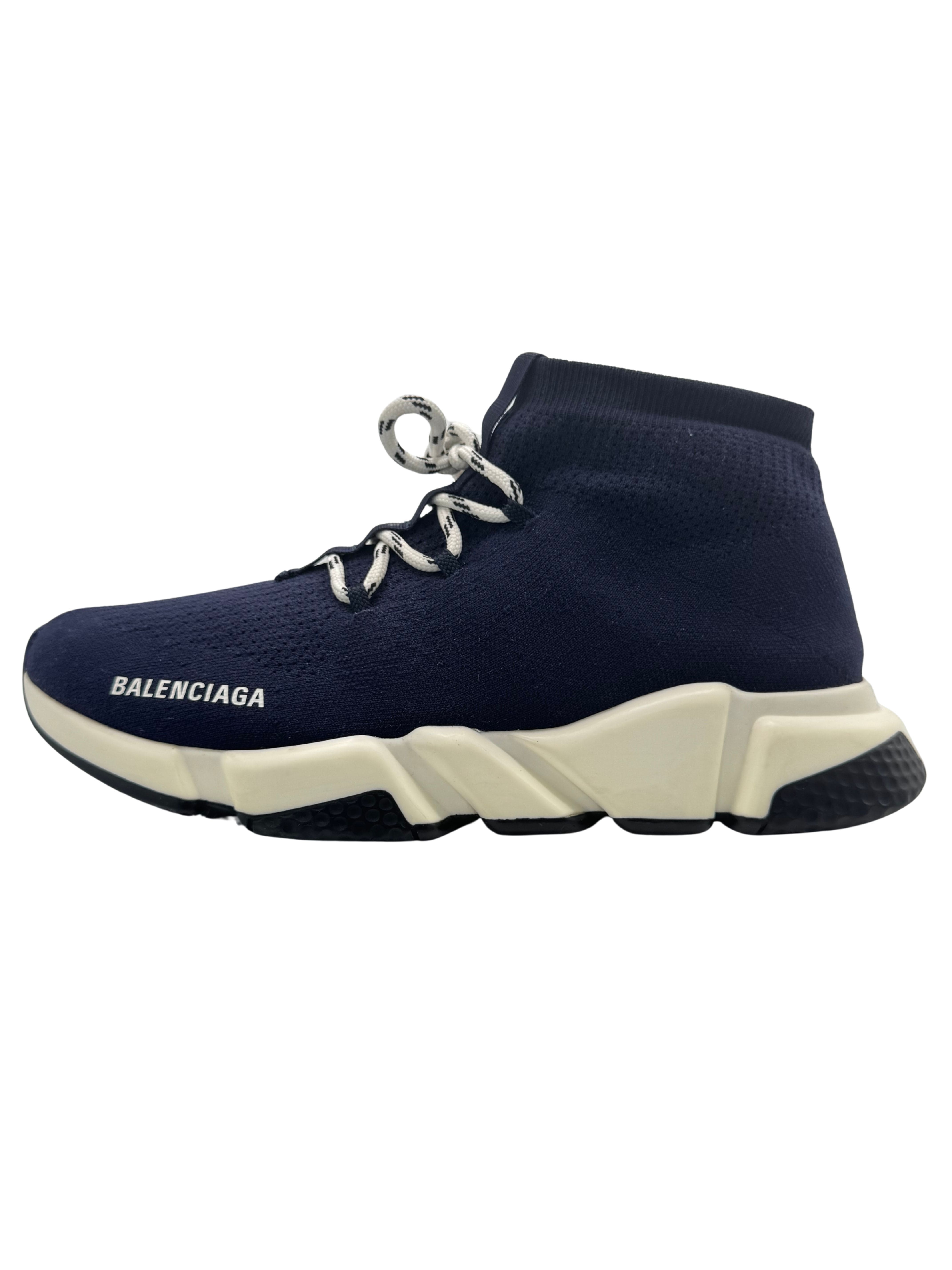 Balenciaga Speed Lace Trainer - Navy