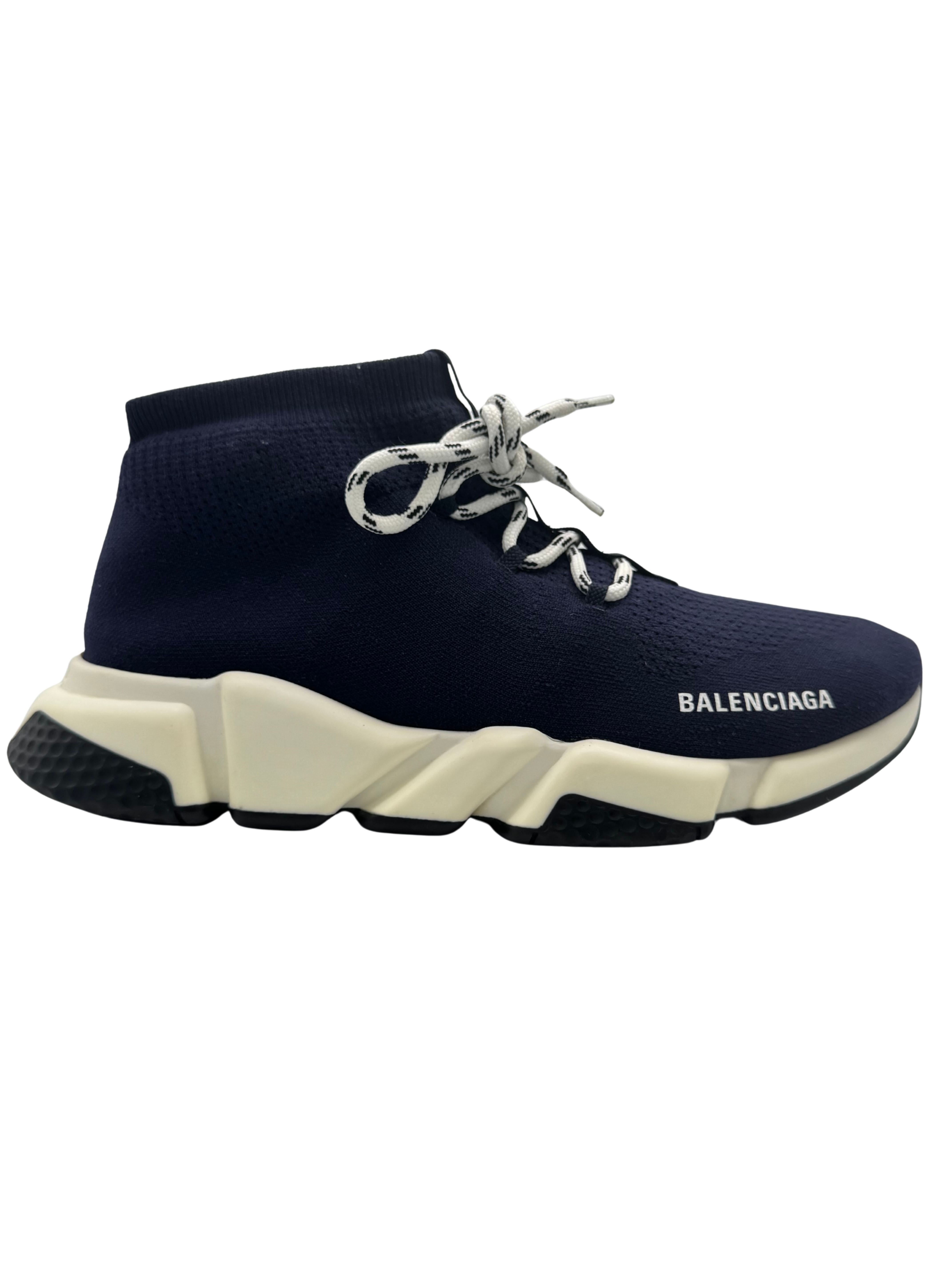 Balenciaga Speed Lace Trainer - Navy