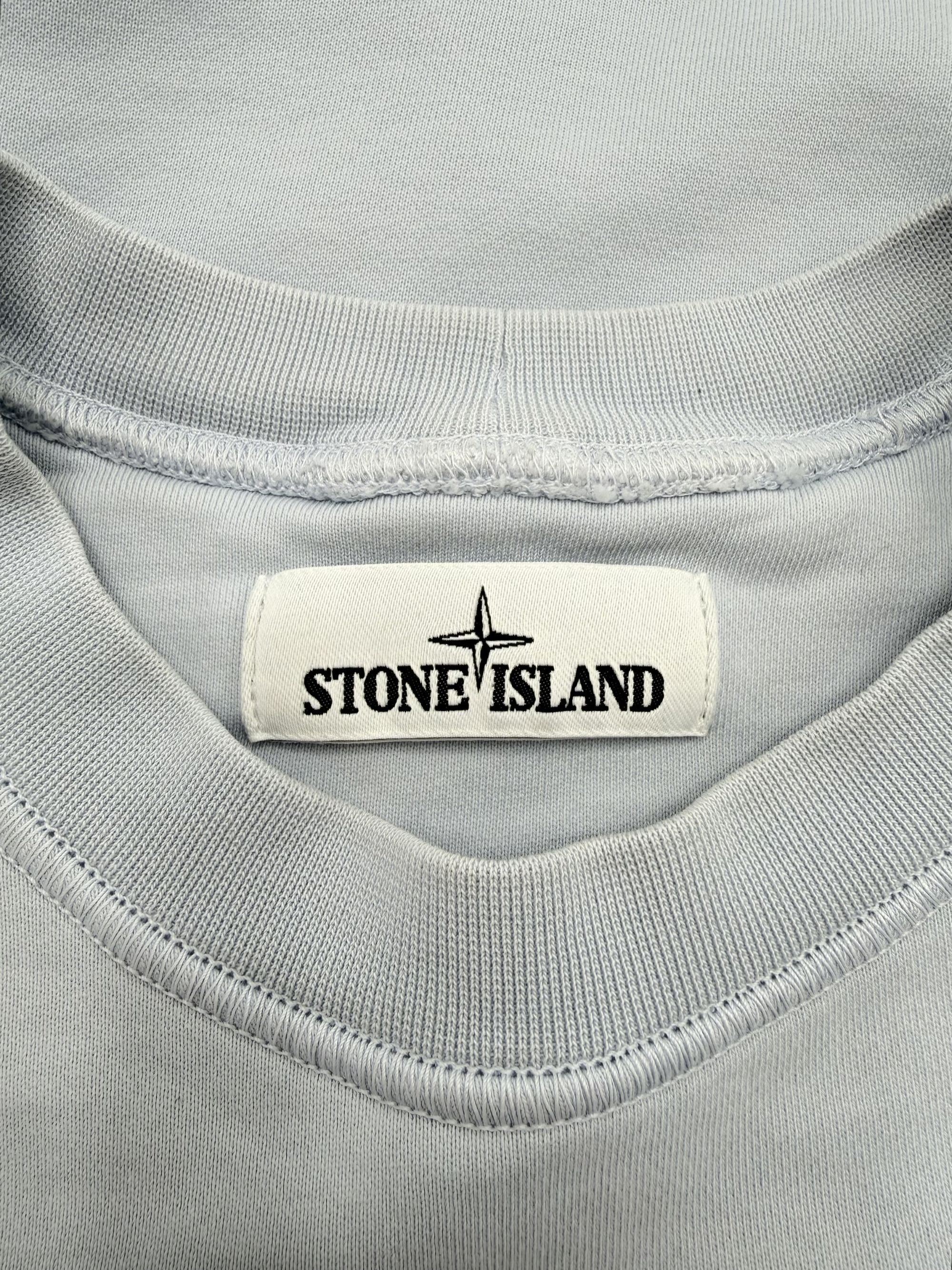 Stone Island Badge Sweatshirt - Light Blue Stone Island