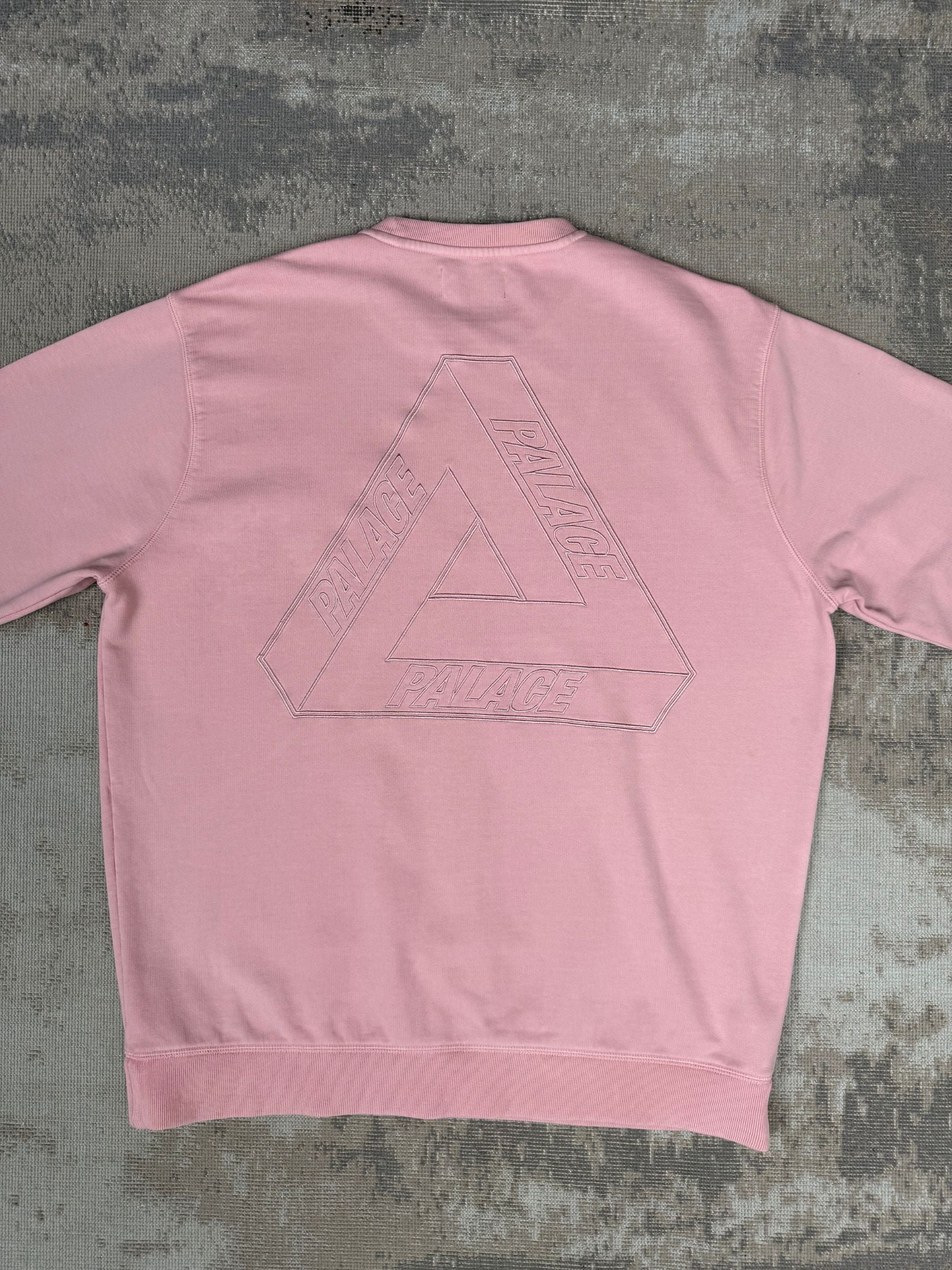 Palace Tri-Ferg Stitch Sweatshirt - Pink