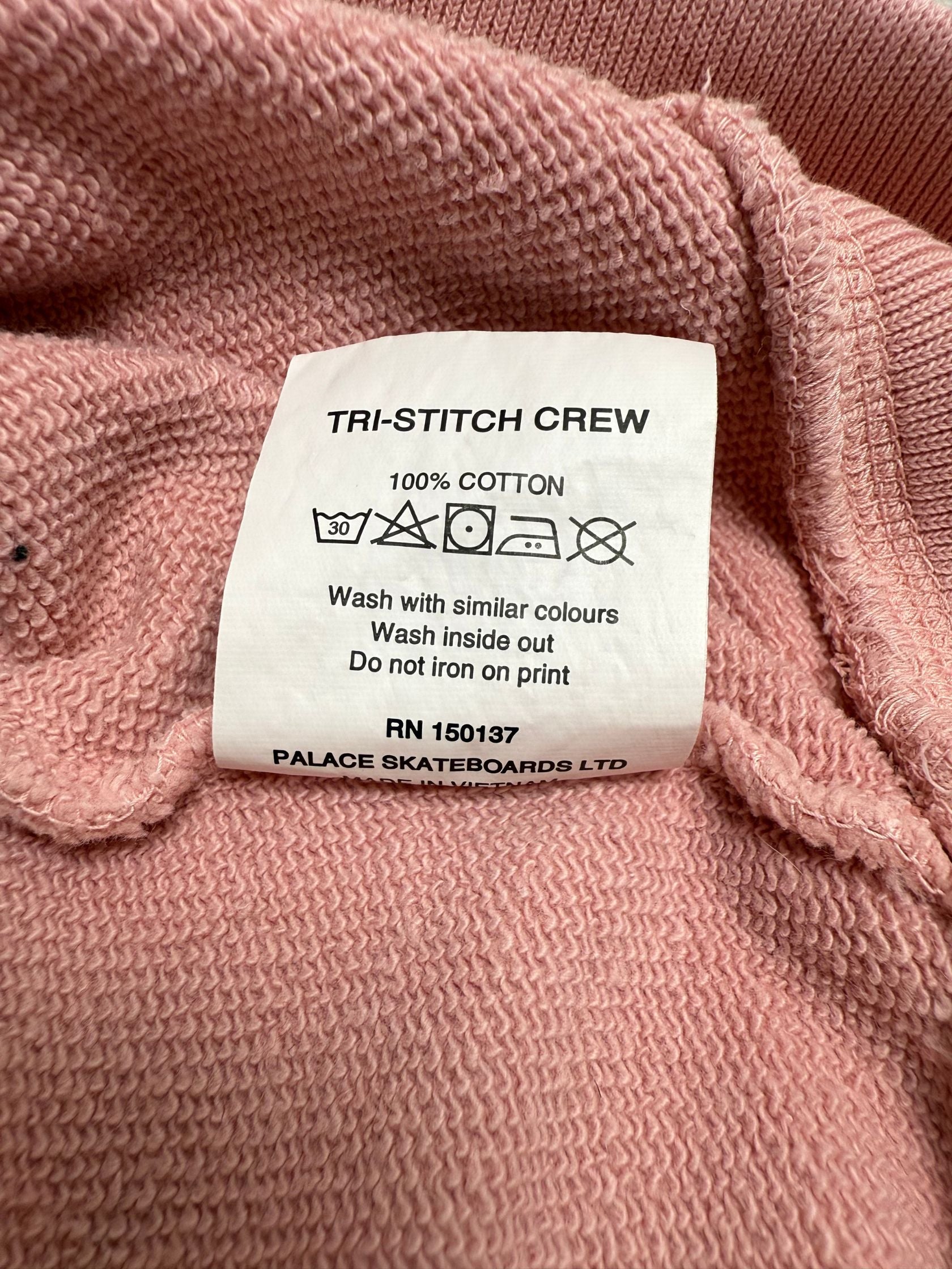 Palace Tri-Ferg Stitch Sweatshirt - Pink