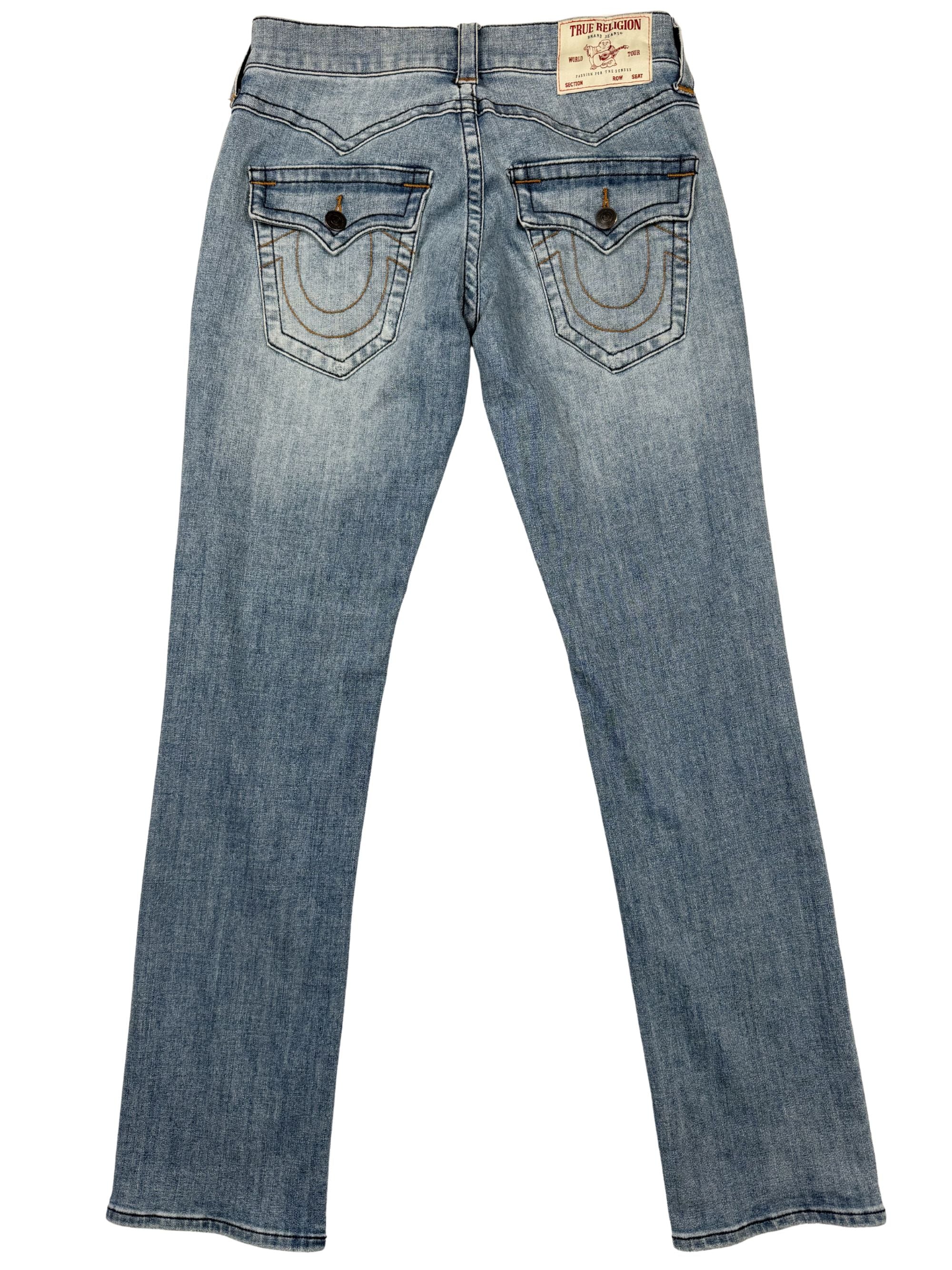 True Religion Ricky Straight Denim Jeans - Blue True Religion