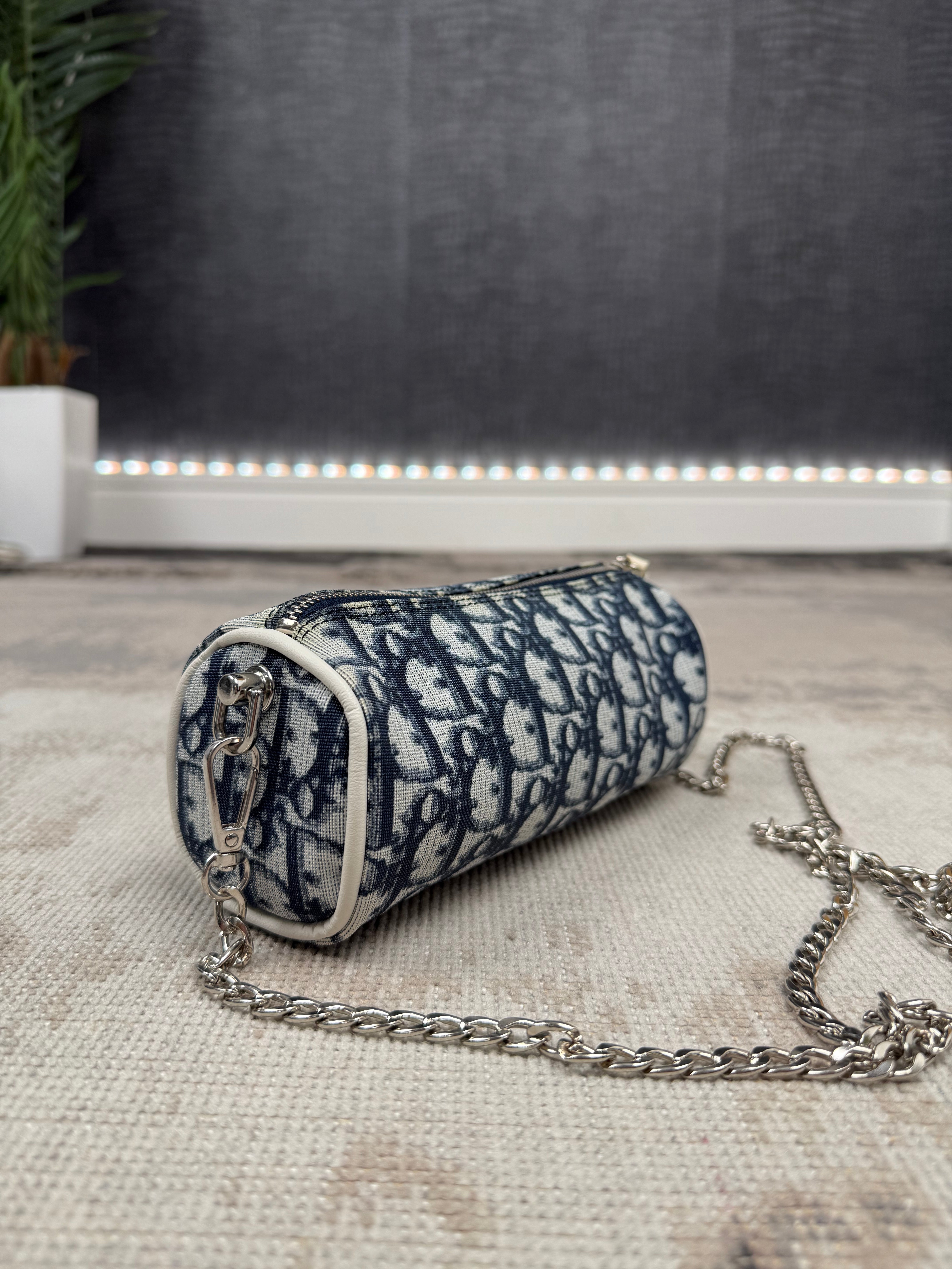 WOMEN'S - Dior Oblique Mini Chain Pouch - Blue Dior