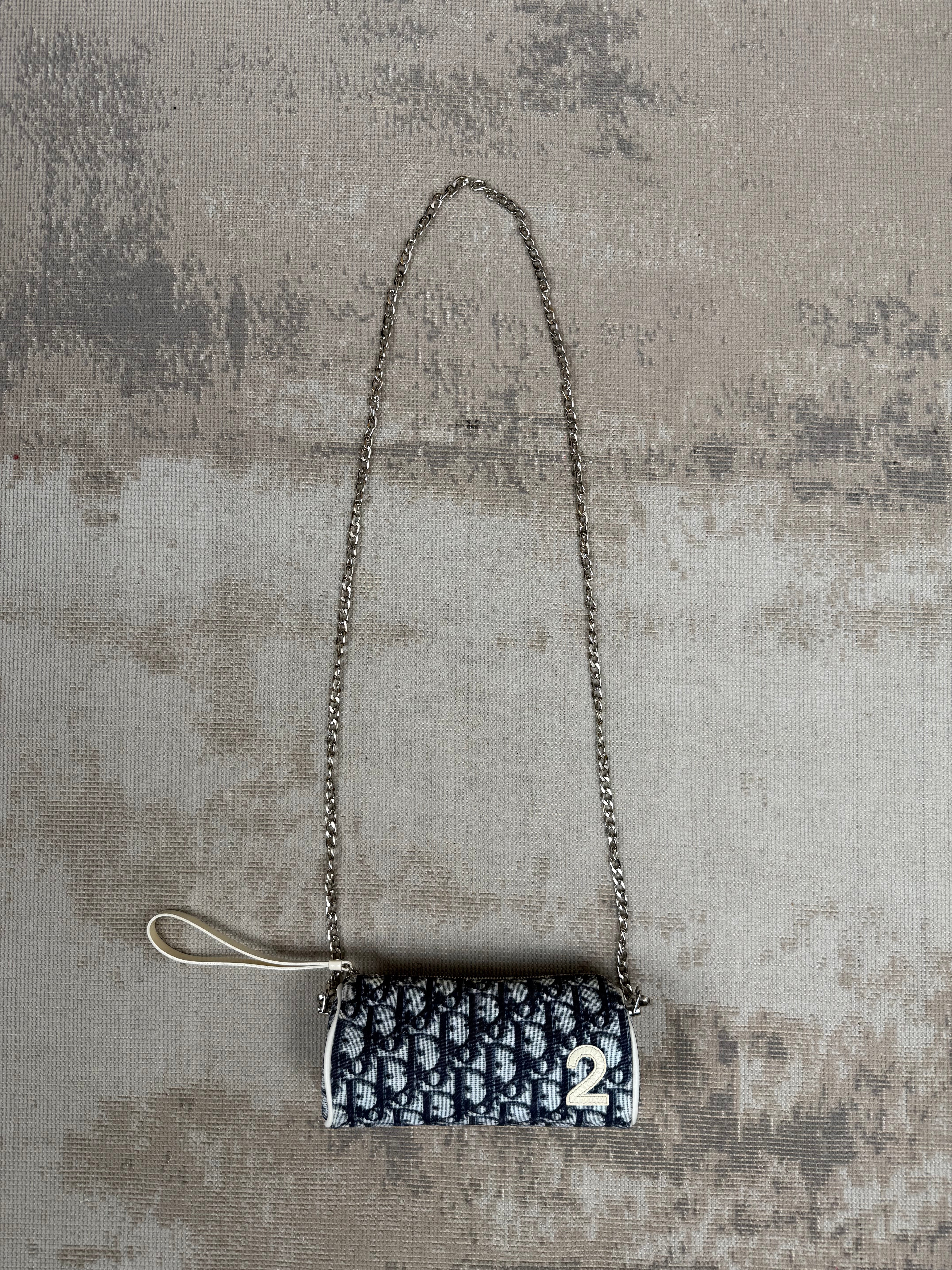 WOMEN'S - Dior Oblique Mini Chain Pouch - Blue Dior