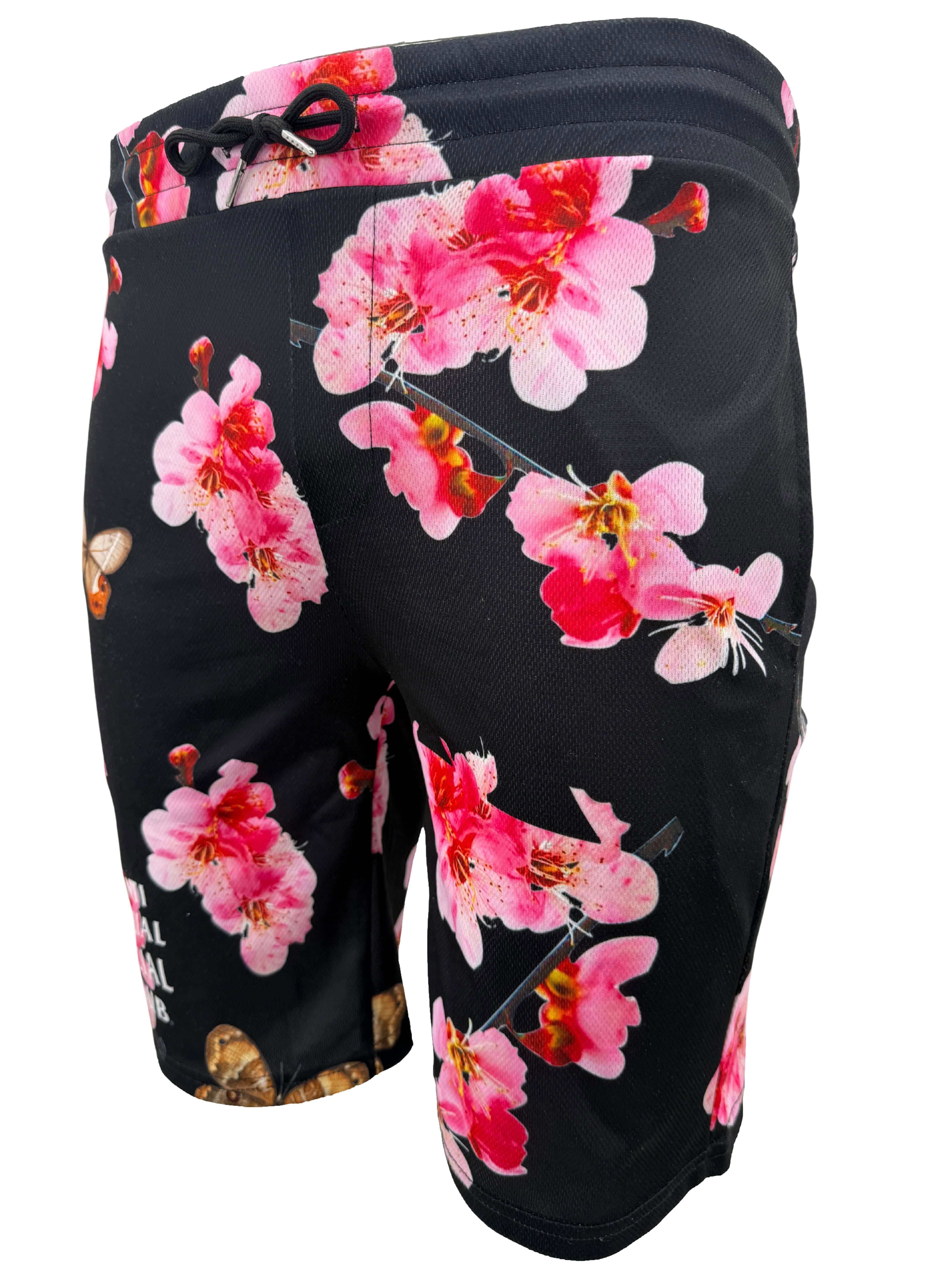 Anti Social Social Club Butterfly Floral Shorts - Black Anti Social Social Club