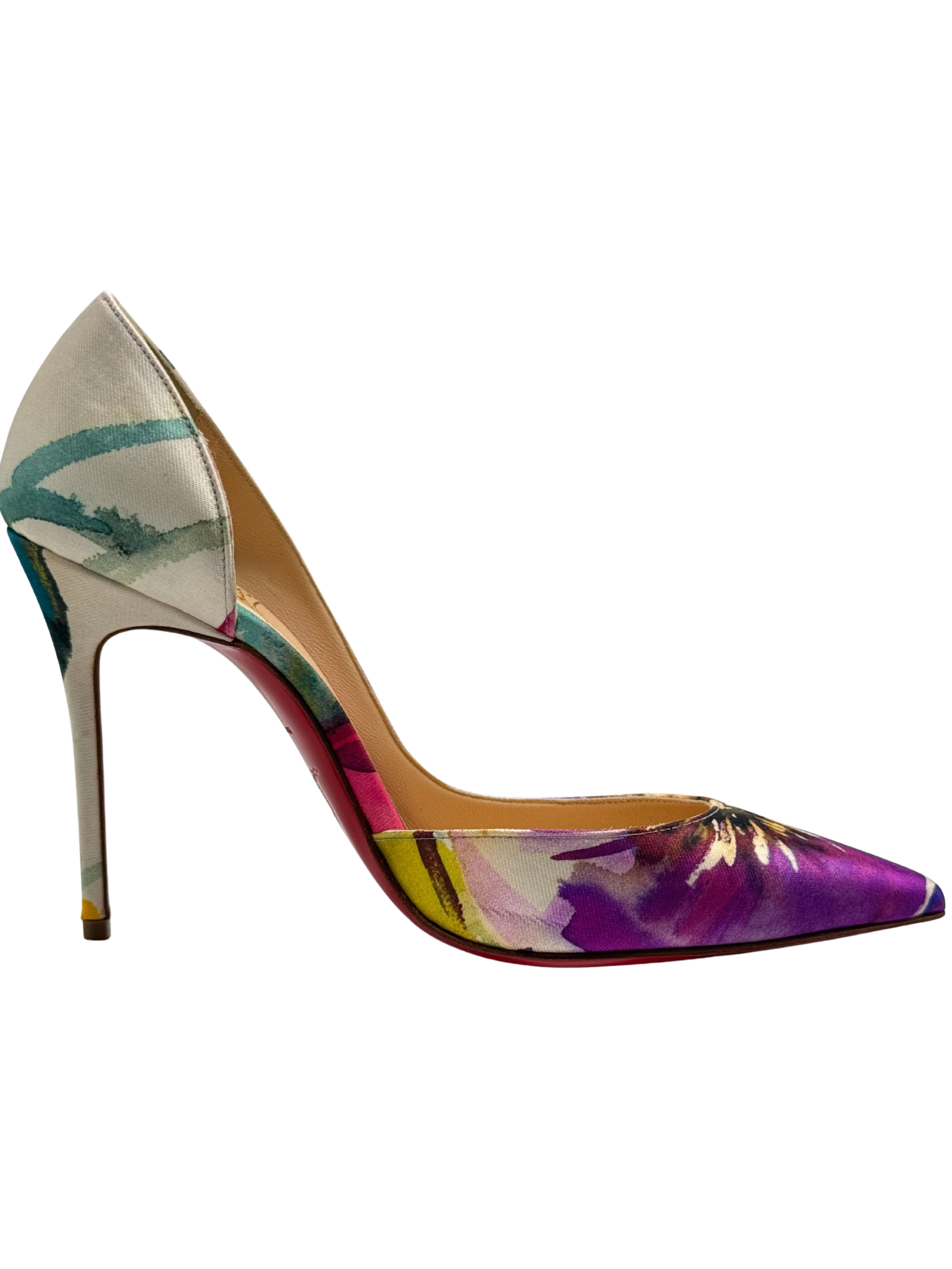 WOMEN'S Christian Louboutin Iriza Floral 100 Heels (Unused)
