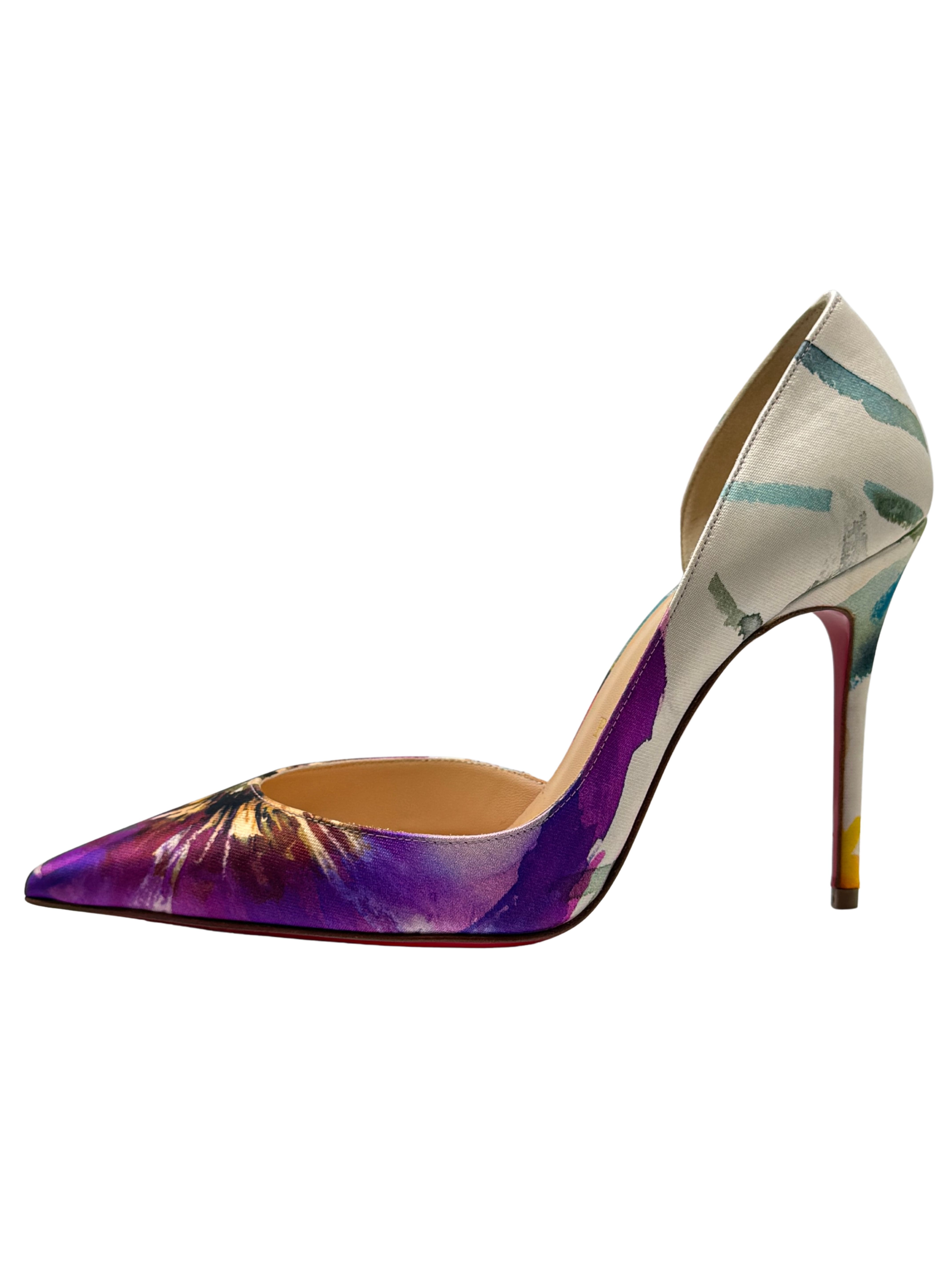 WOMEN'S Christian Louboutin Iriza Floral 100 Heels (Unused)