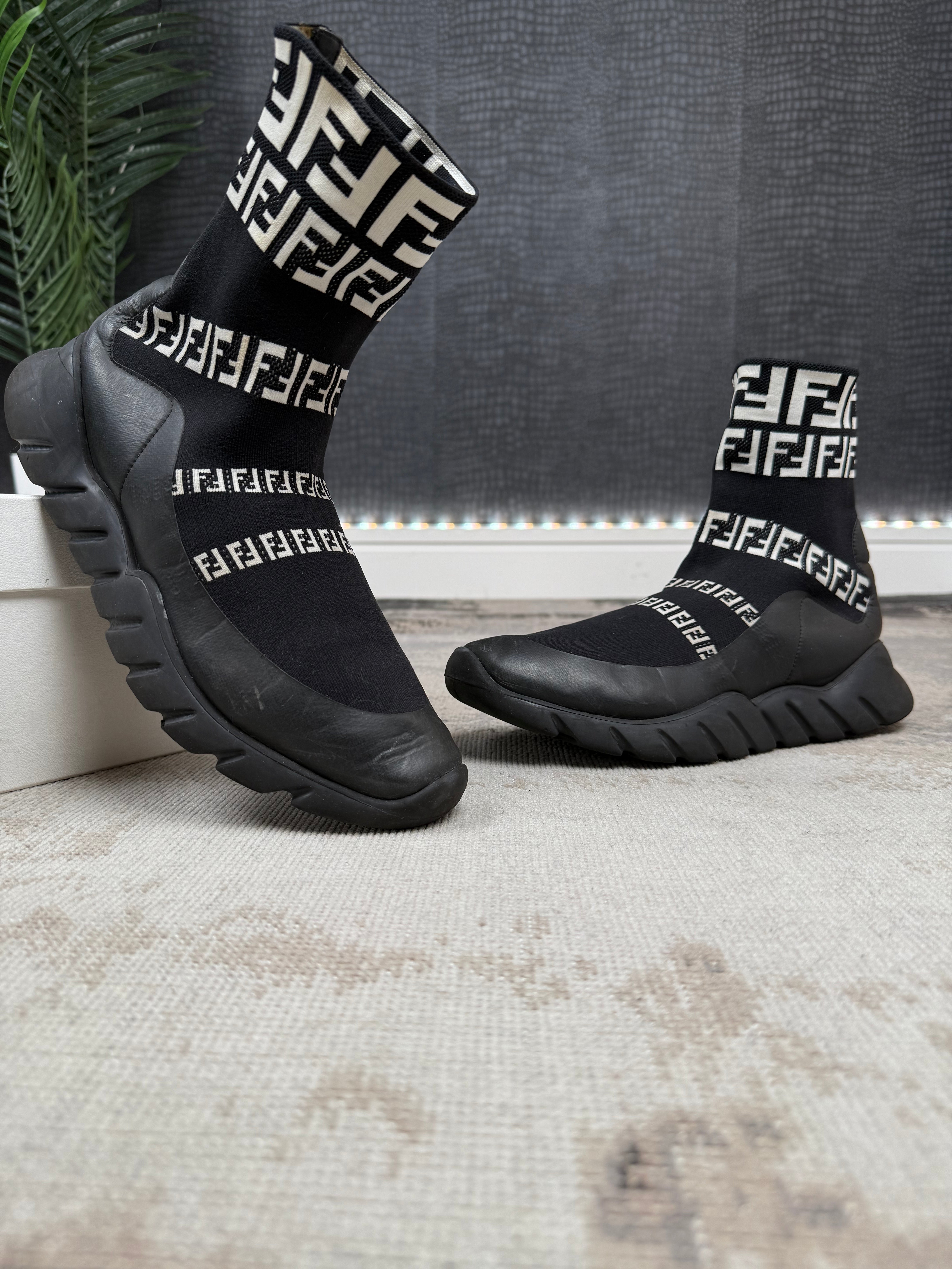 Fendi FF Sock Trainer - Black Fendi