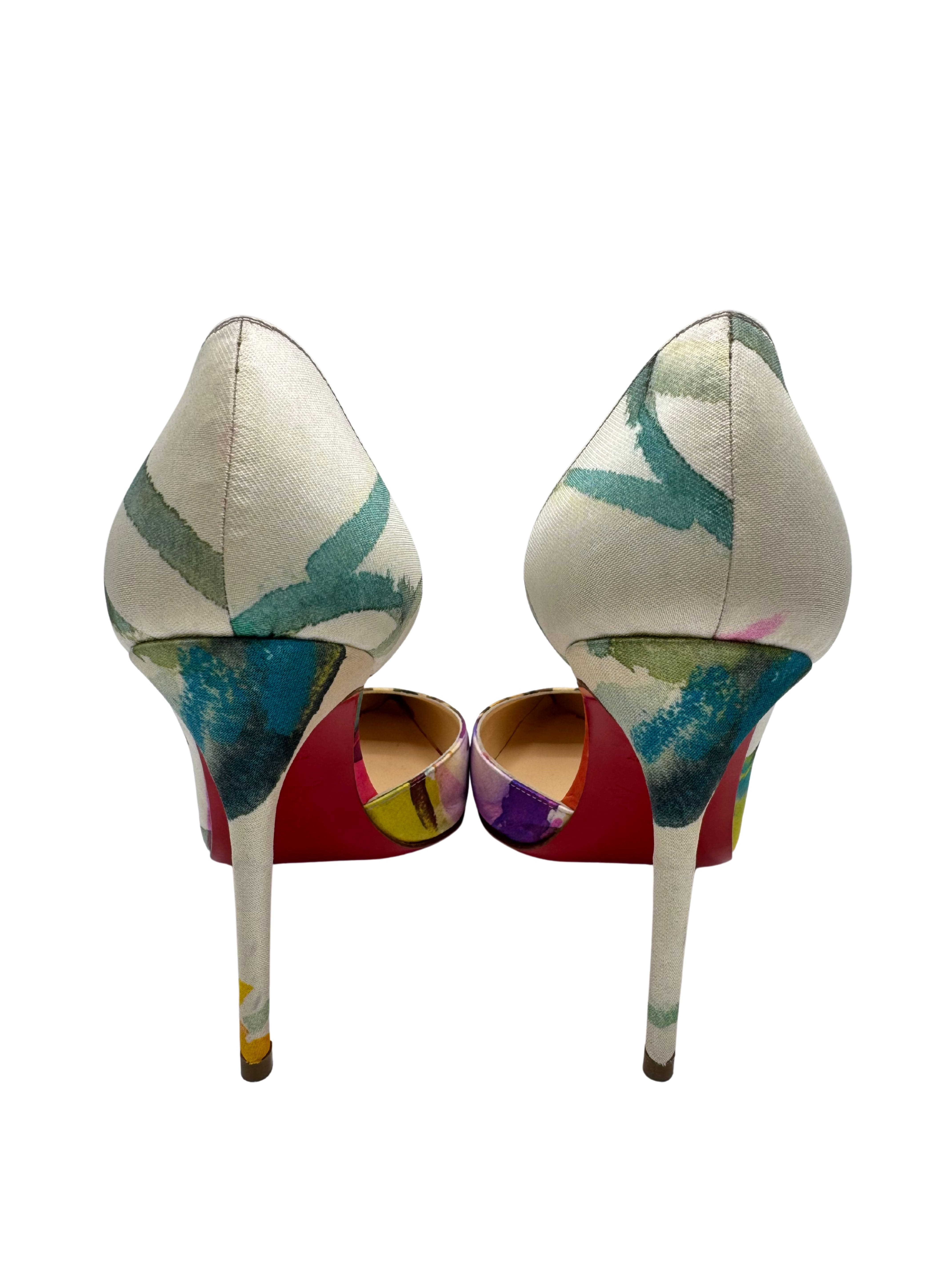 WOMEN'S Christian Louboutin Iriza Floral 100 Heels (Unused)