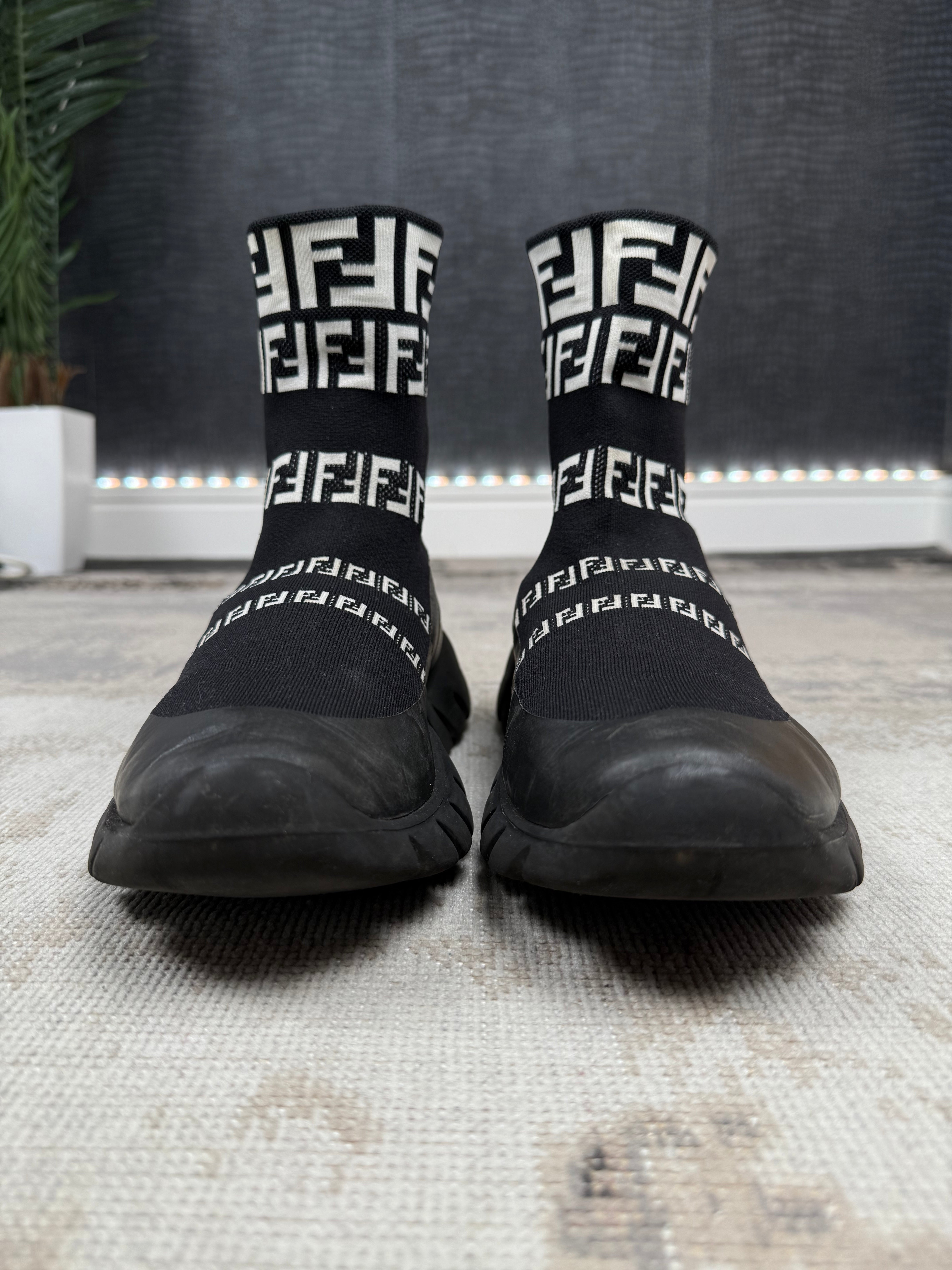Fendi FF Sock Trainer - Black Fendi