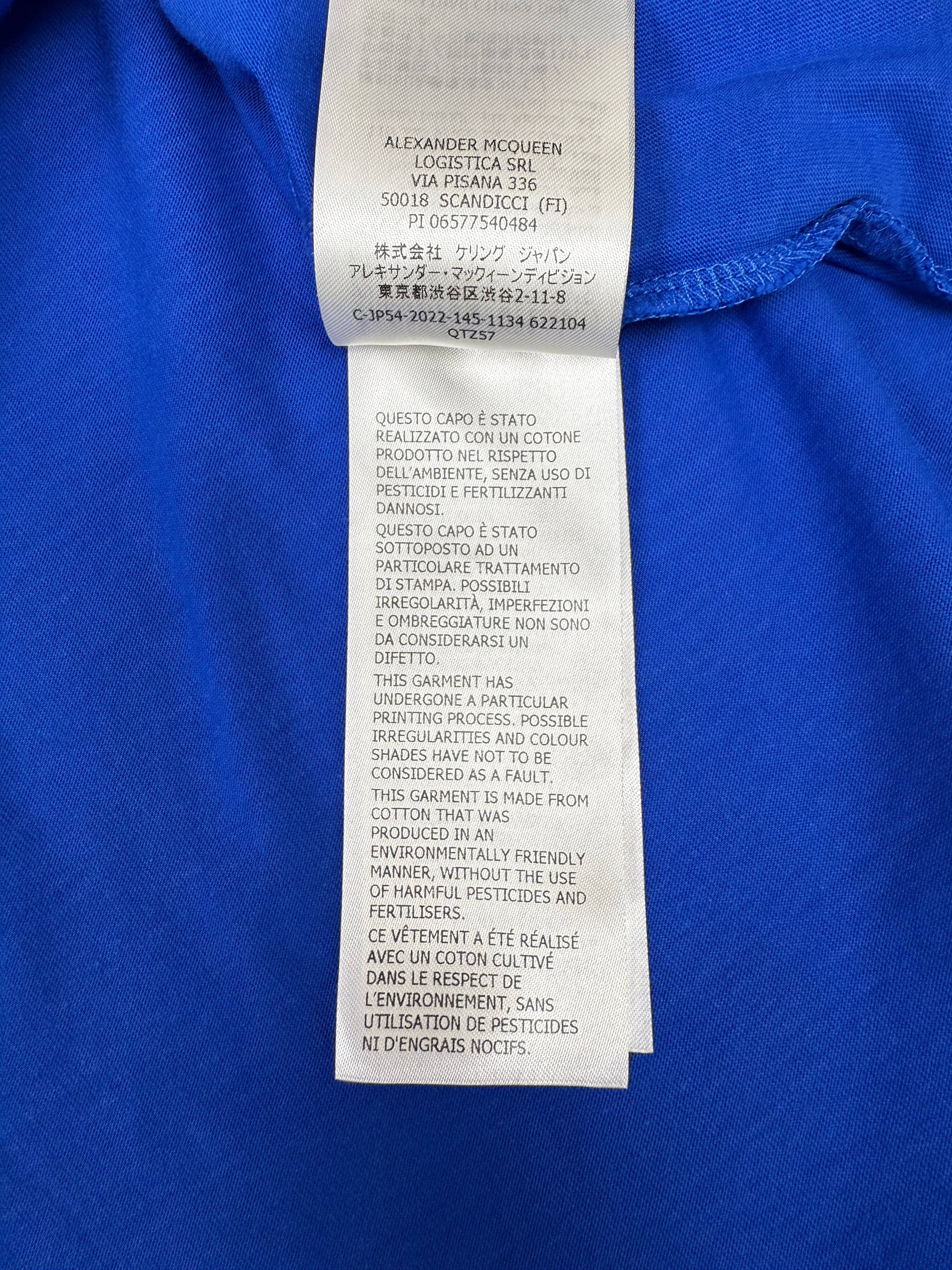 Alexander McQueen Graffiti Logo T-Shirt - Blue