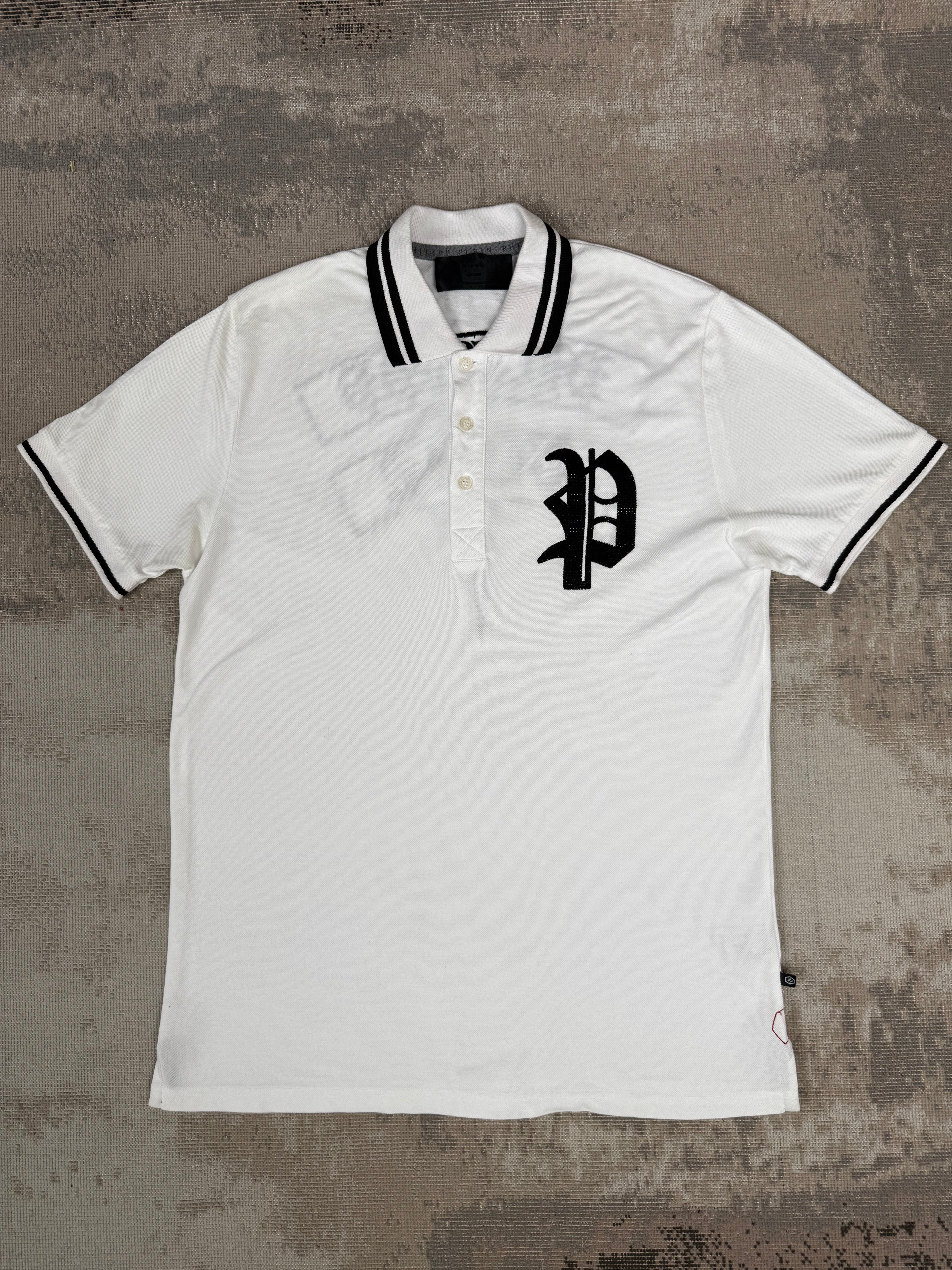 Philipp Plein Homme Studded Polo - White Philipp Plein