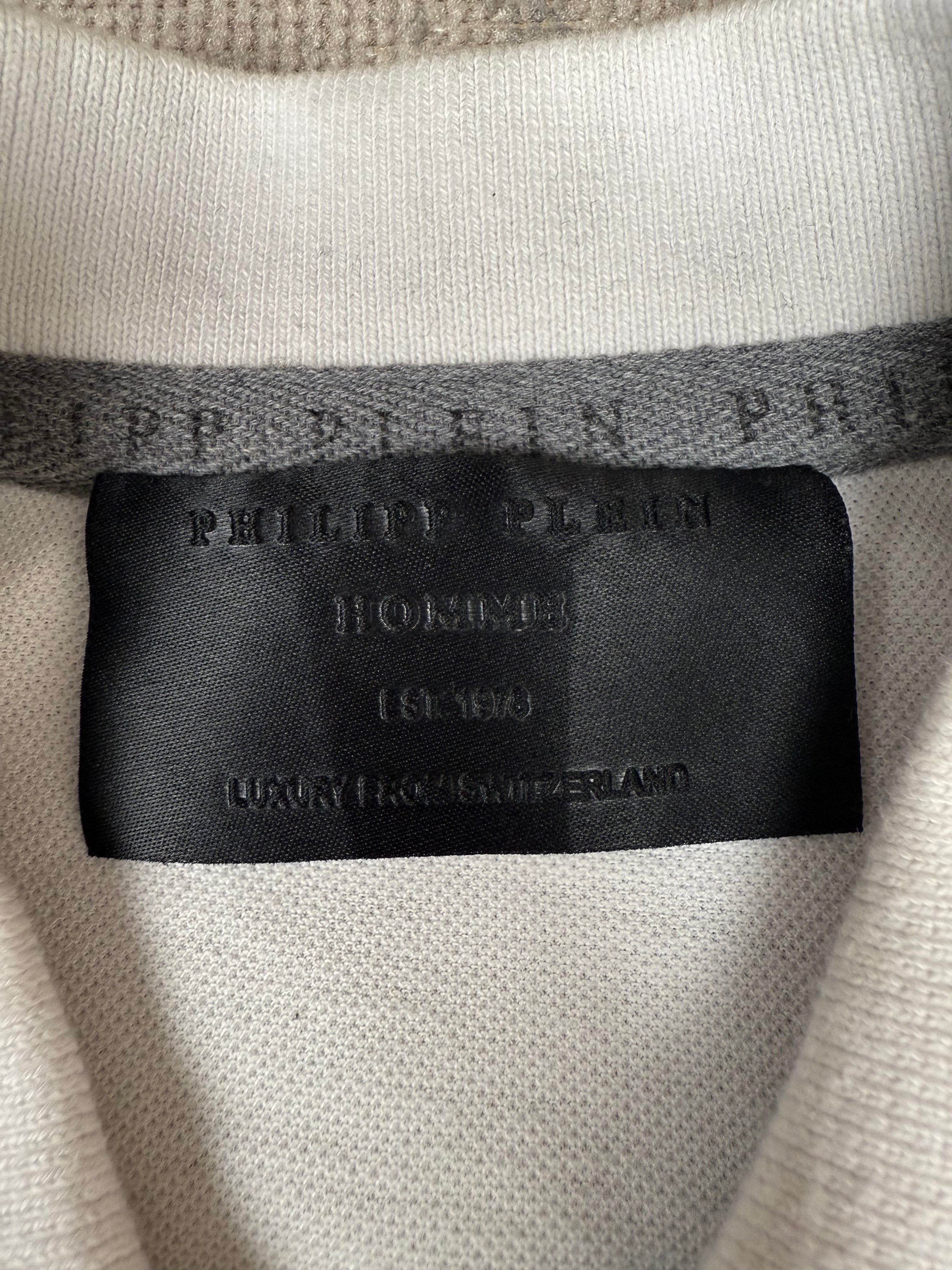 Philipp Plein Homme Studded Polo - White Philipp Plein
