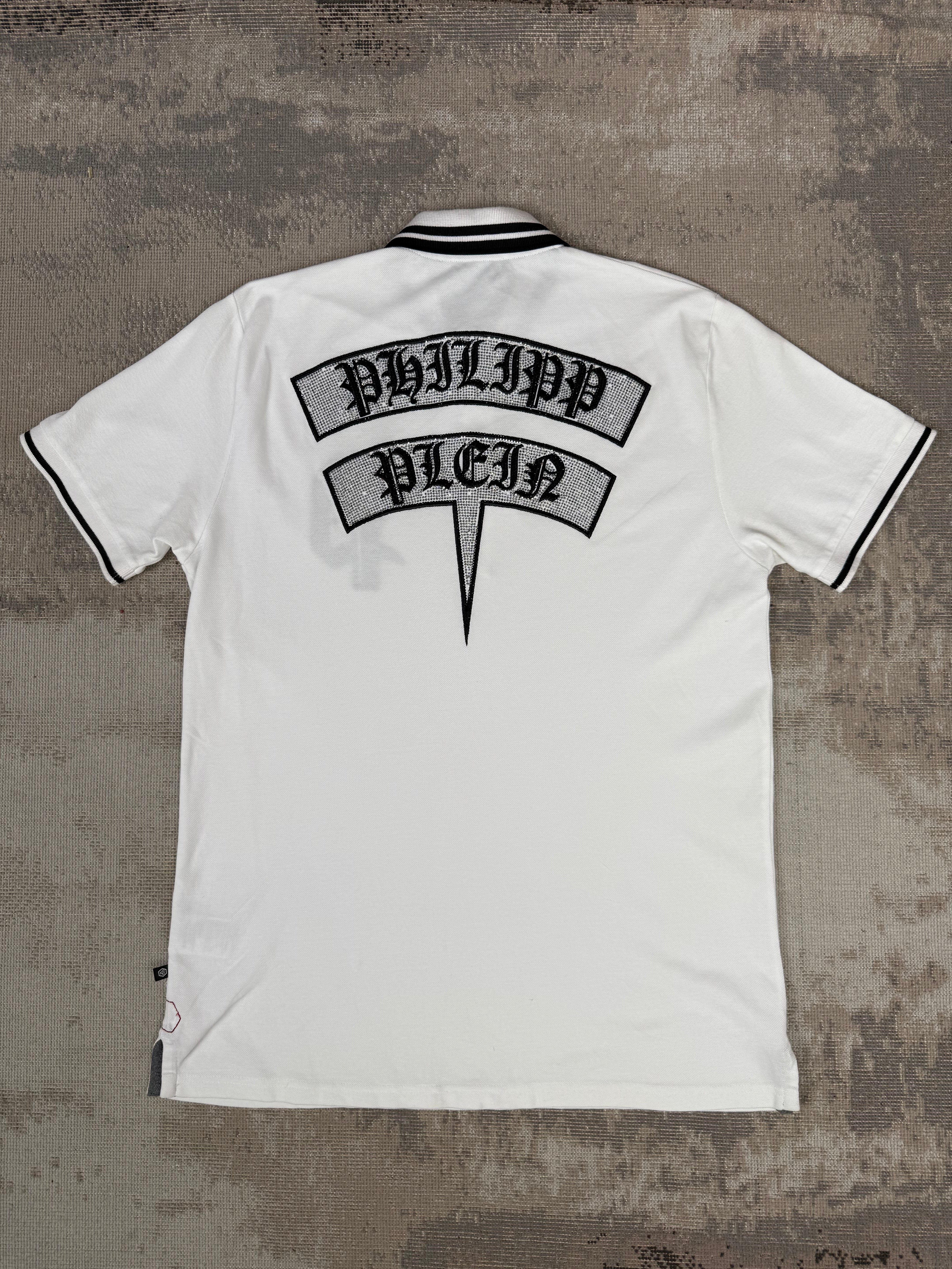 Philipp Plein Homme Studded Polo - White Philipp Plein