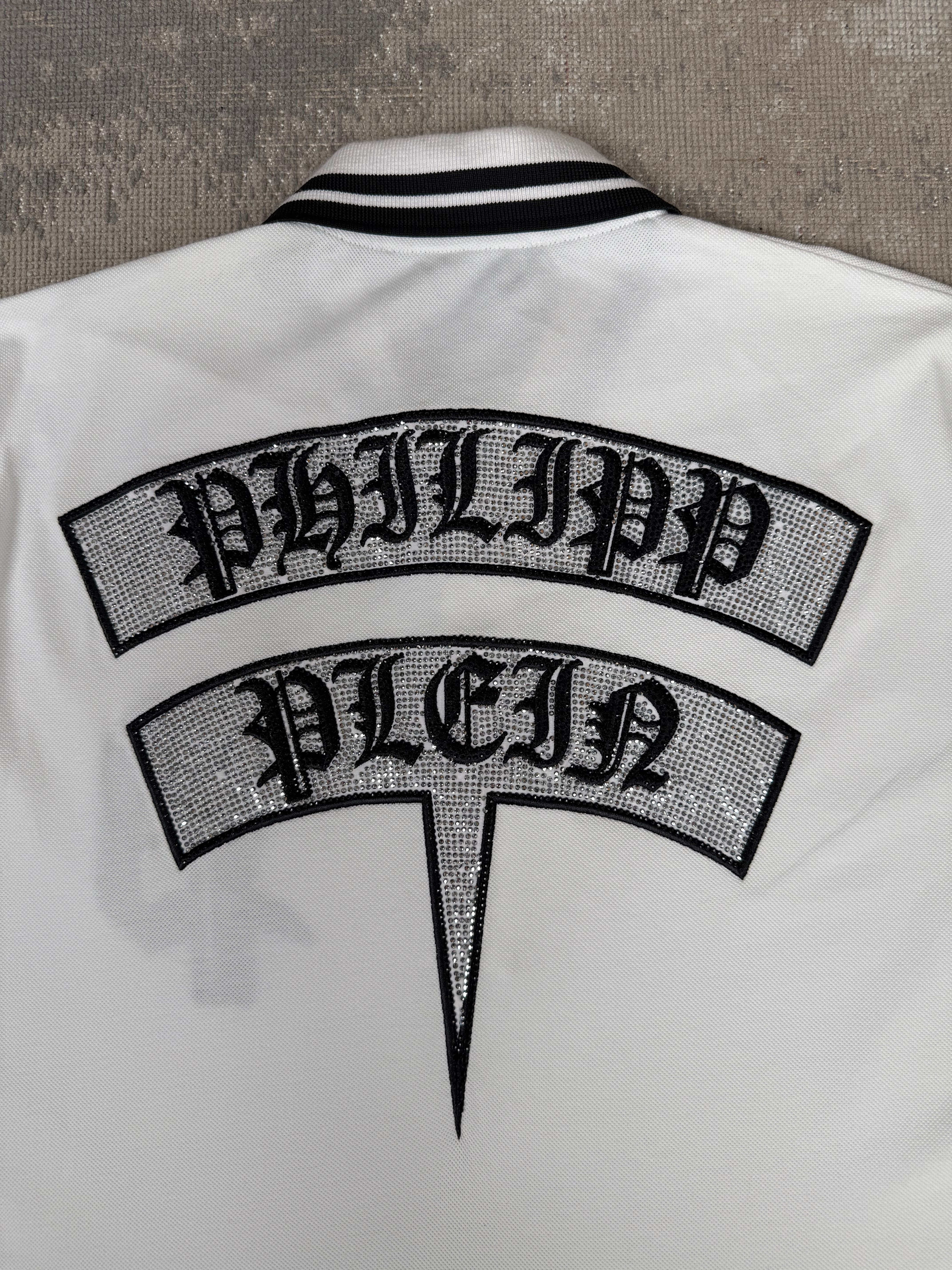 Philipp Plein Homme Studded Polo - White Philipp Plein